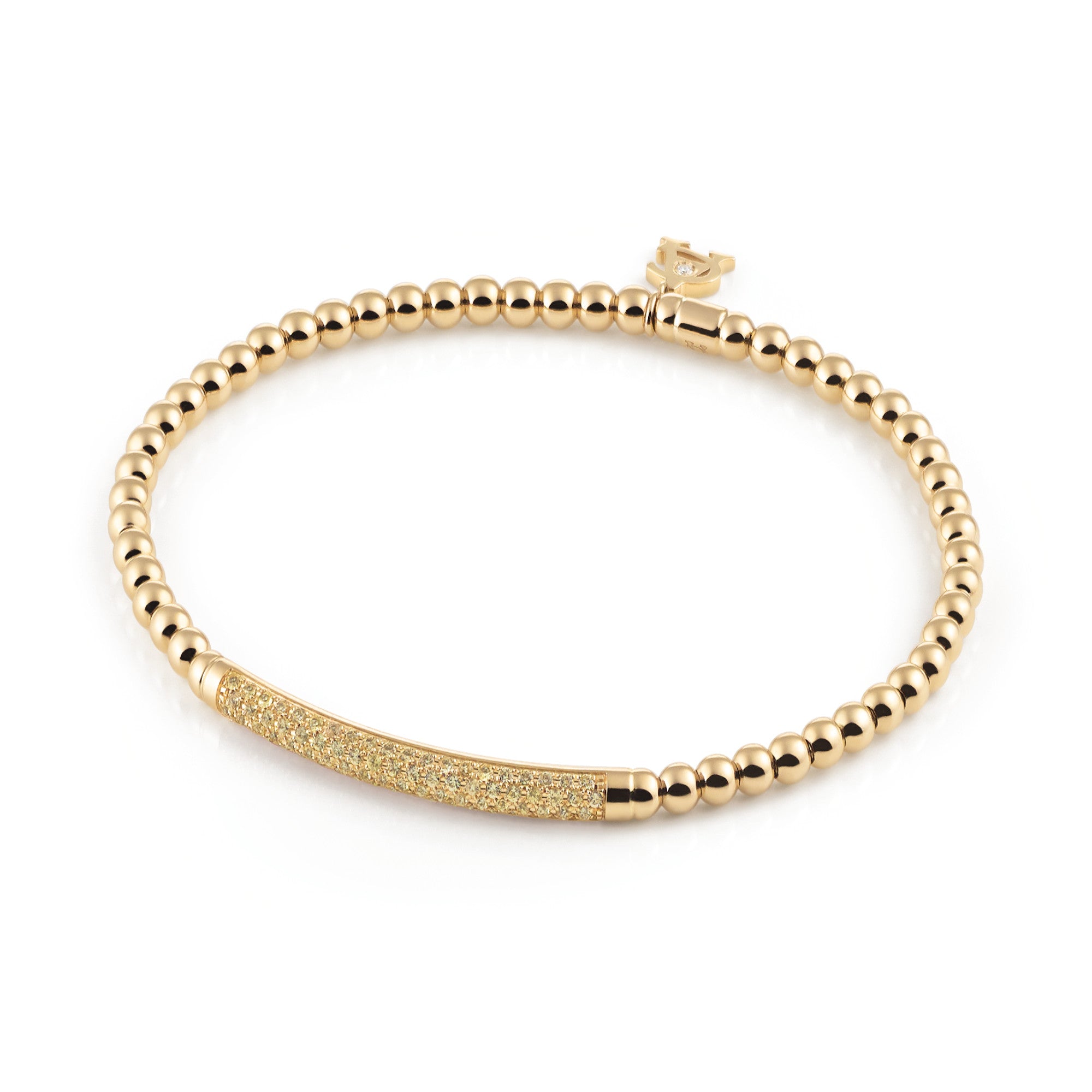 Al Coro Stretchy Armband (A350YSG17) aus Gelbgold mit Diamant und Saphir