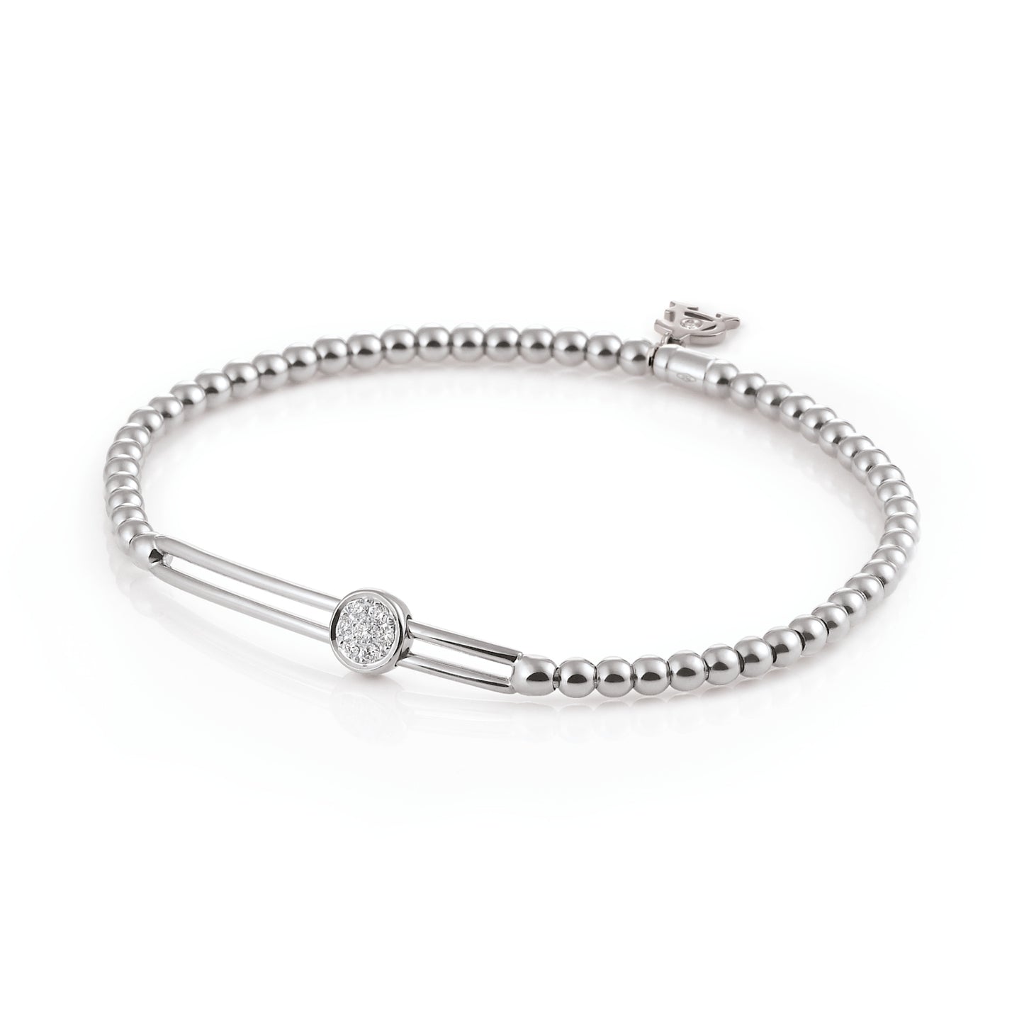 Stretchy Armband, Weißgold • Diamant von Al Coro (A353W)