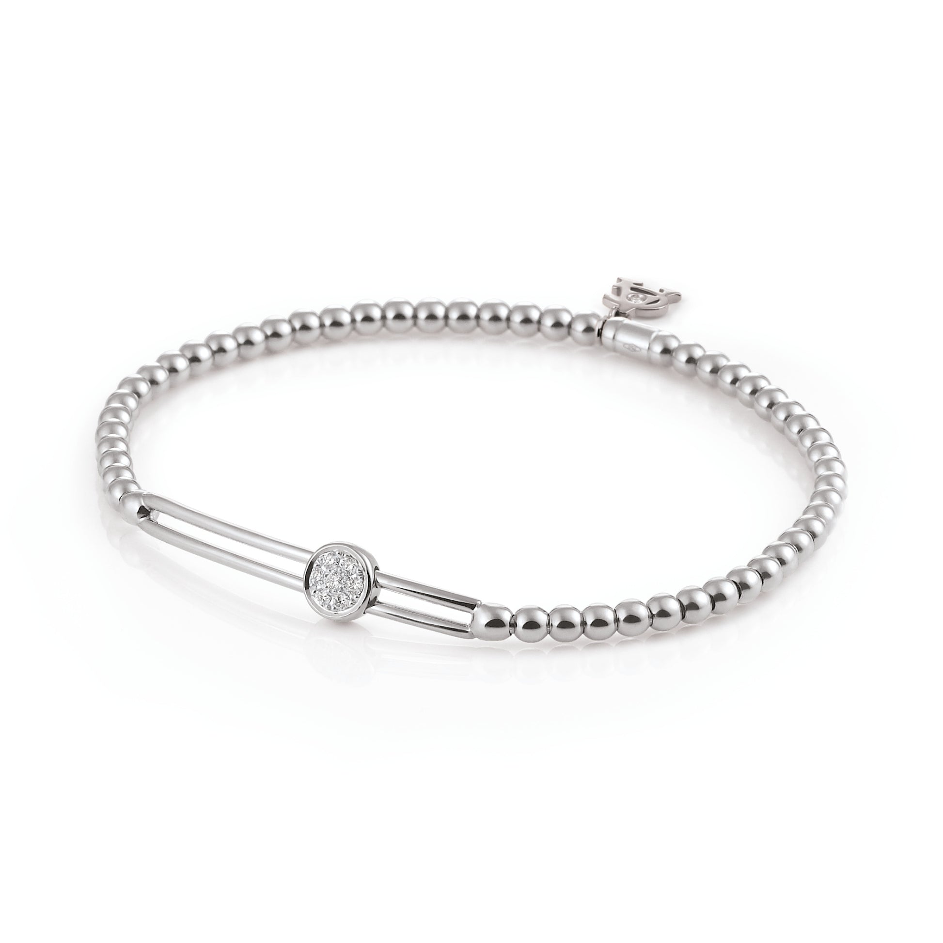 Stretchy Armband, Weißgold • Diamant von Al Coro (A353W)