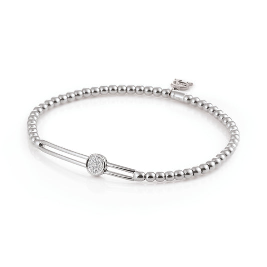 Stretchy Armband, Weißgold • Diamant von Al Coro (A353W)