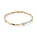 Al Coro Stretchy Armband (A354G) aus Bicolor-Gold mit Diamant