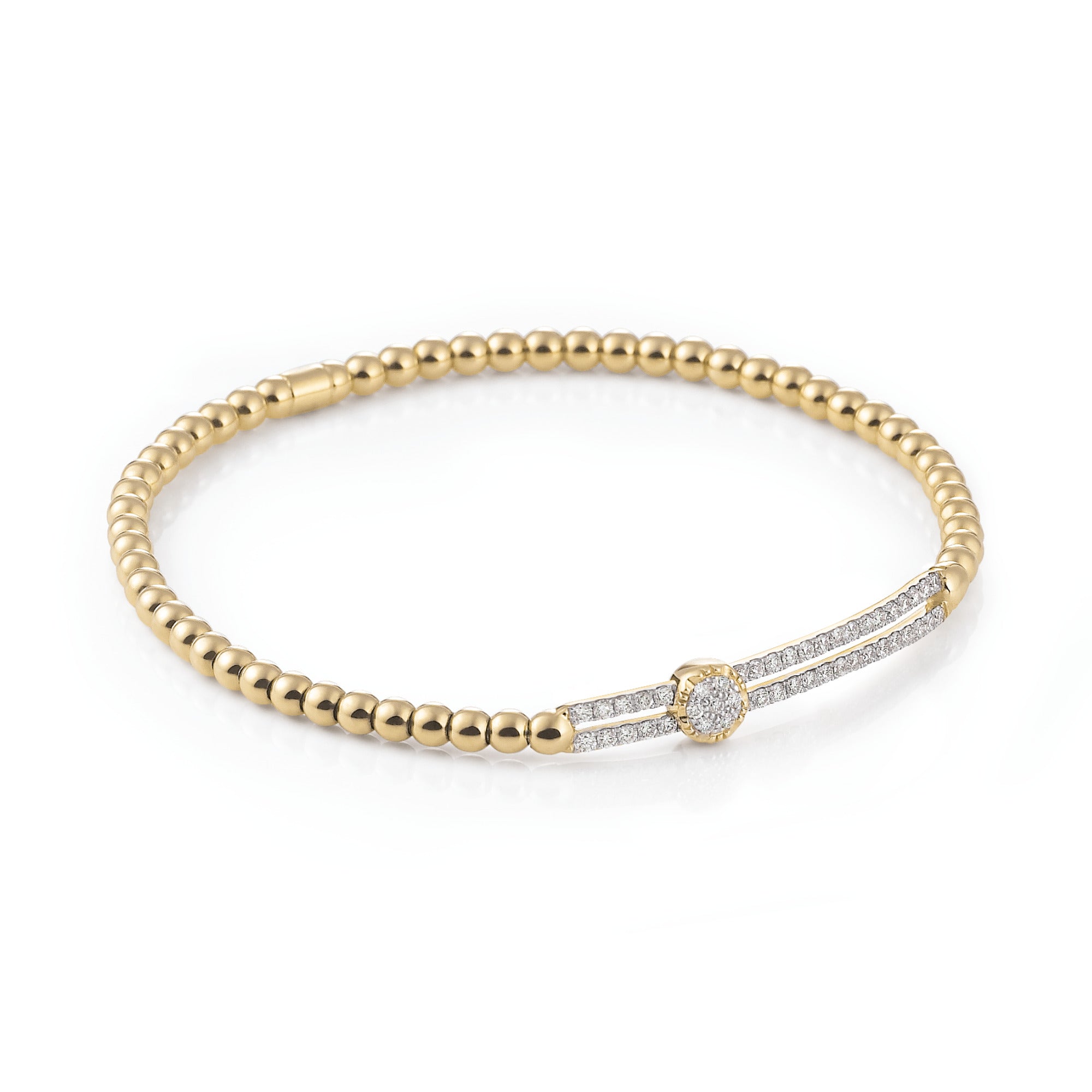 Al Coro Stretchy Armband (A354G) aus Bicolor-Gold mit Diamant