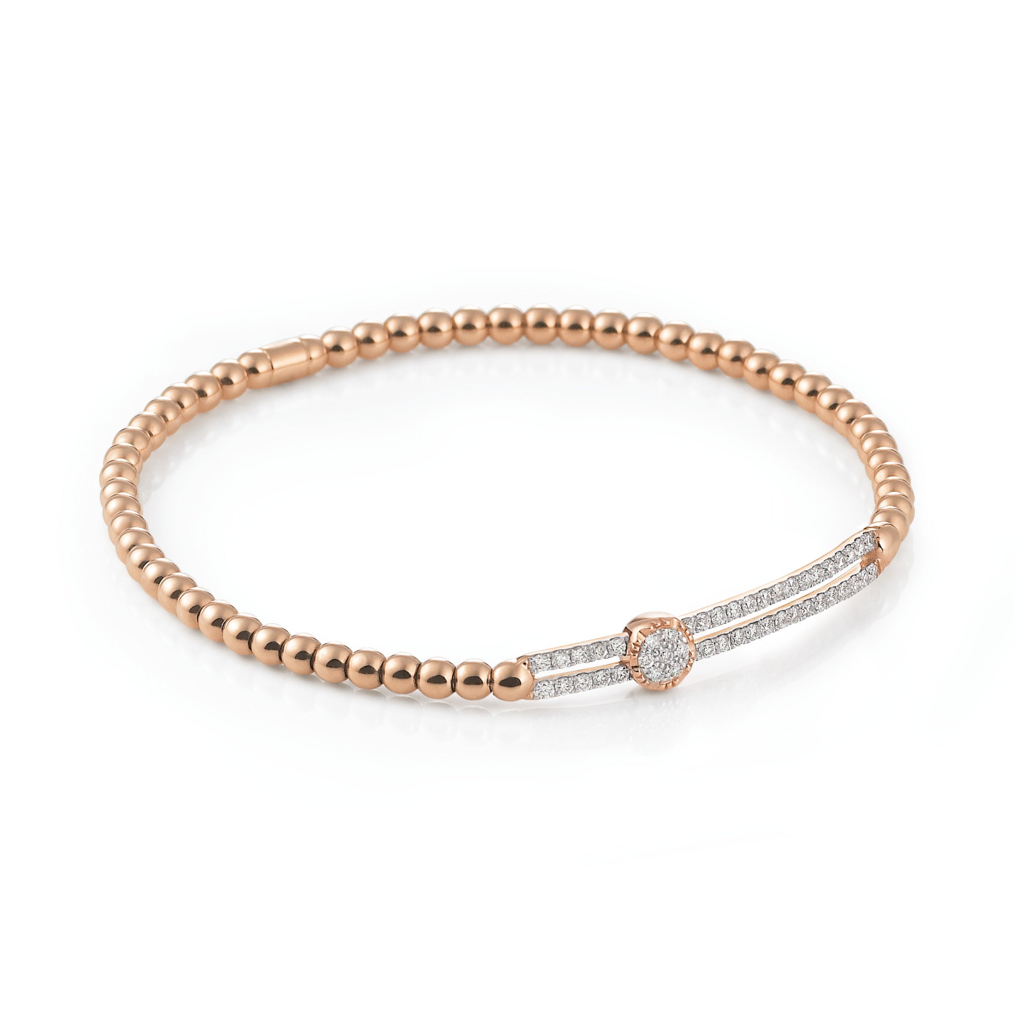 Al Coro Stretchy Armband (A354R) aus Bicolor-Gold mit Diamant