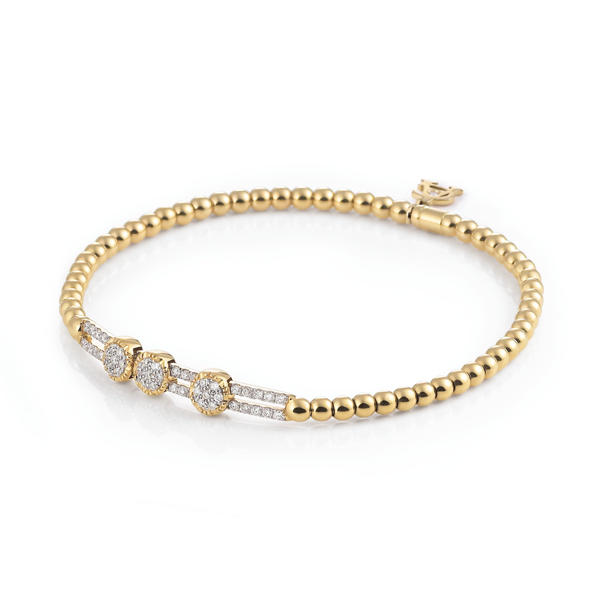 Al Coro Stretchy Armband (A358G) aus Bicolor-Gold mit Diamant