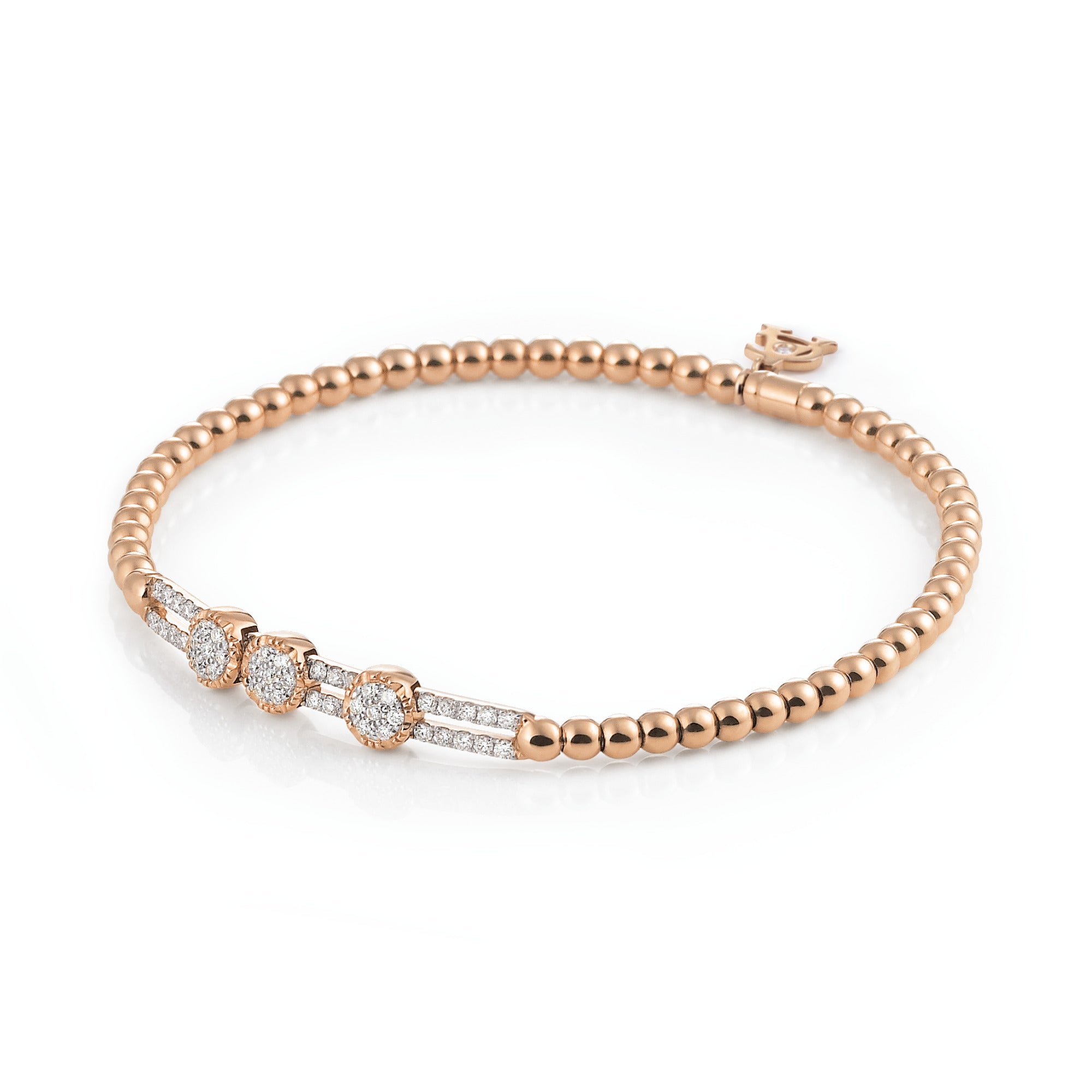 Al Coro Stretchy Armband (A358R) aus Bicolor-Gold mit Diamant