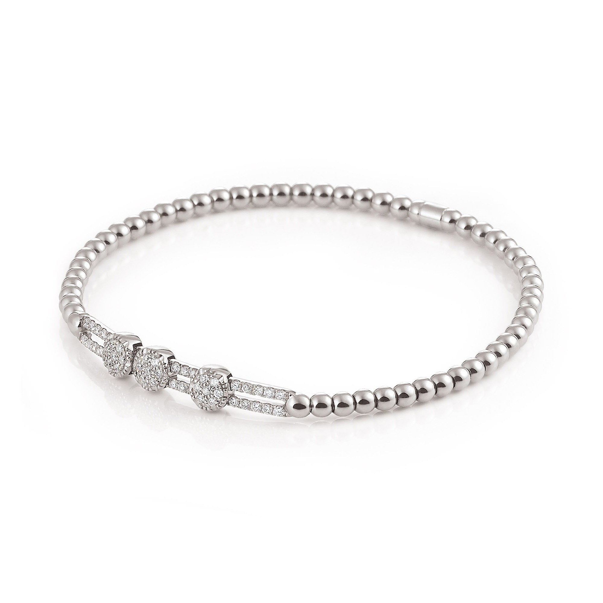 Al Coro Stretchy Armband (A358W) aus Weißgold mit Diamant