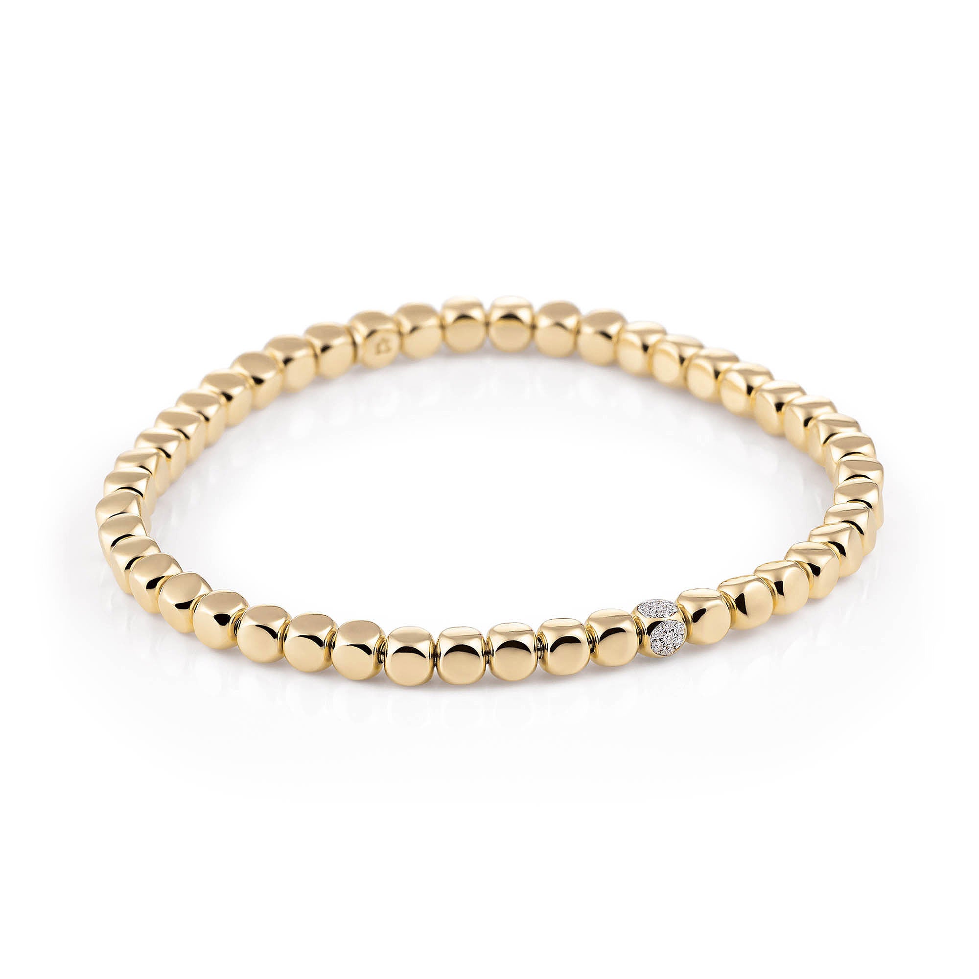 Al Coro Stretchy Armband (A388G) aus Gelbgold mit Diamant