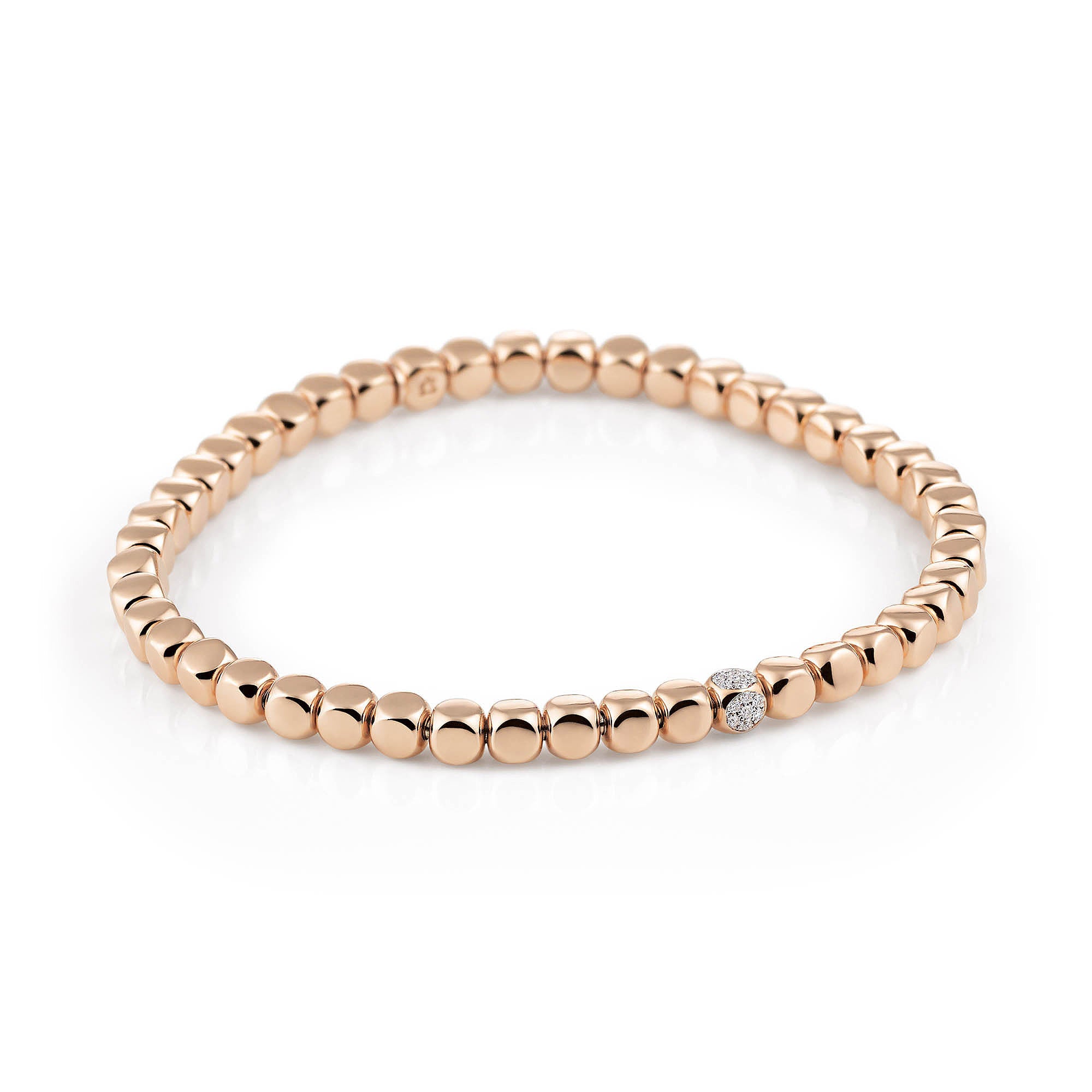 Al Coro Stretchy Armband (A388R) aus Roségold mit Diamant