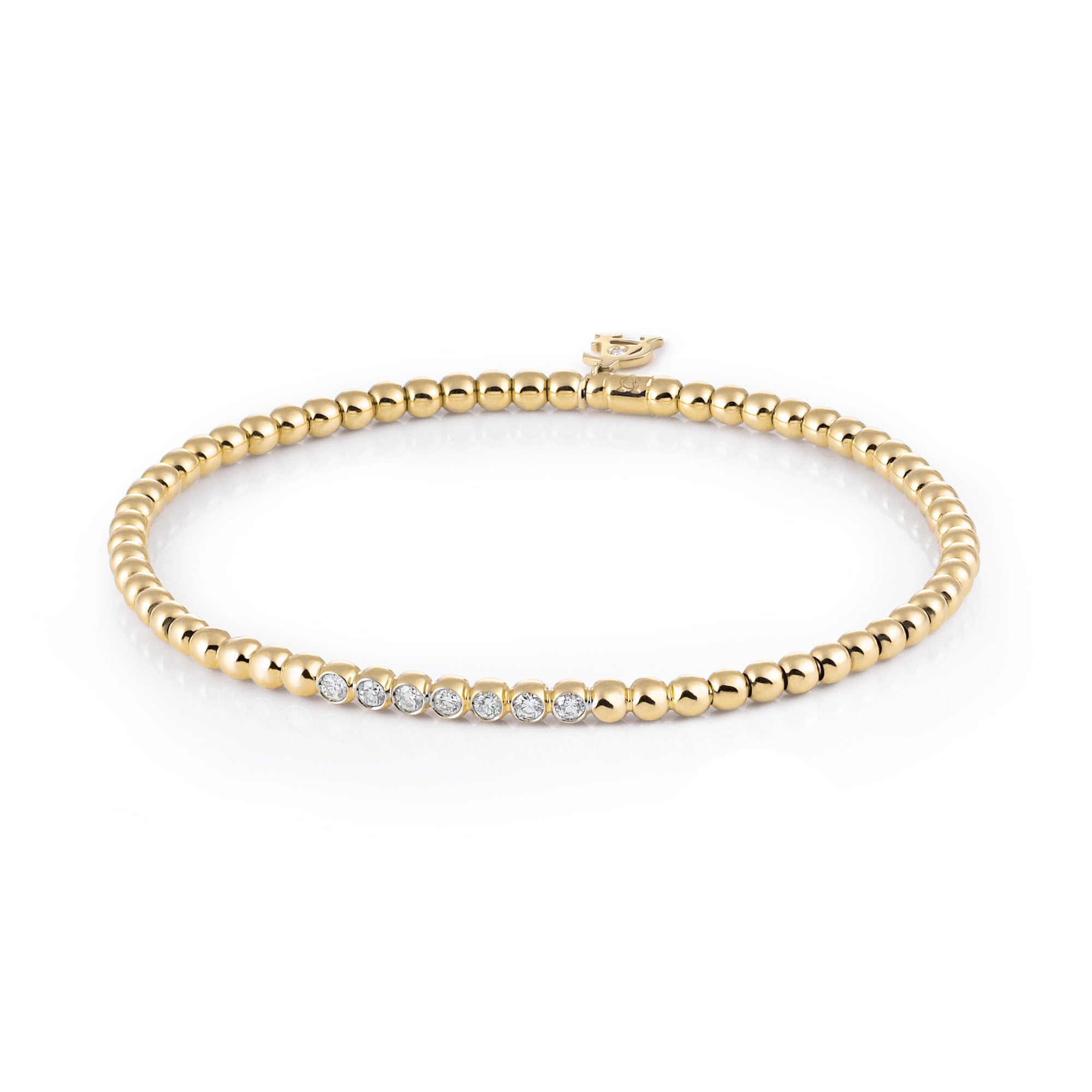Al Coro Stretchy Armband (A700G) aus Gelbgold mit Diamant