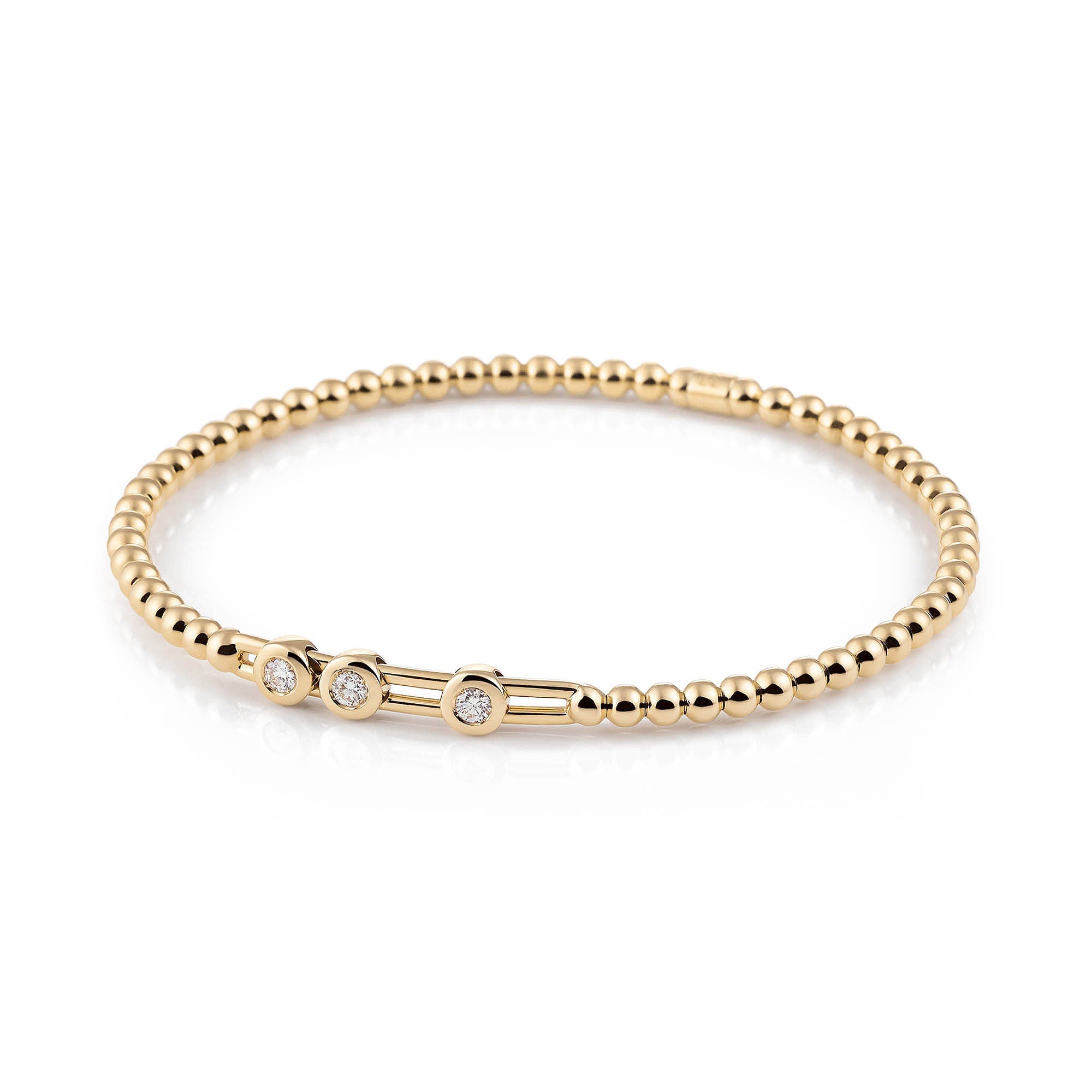 Al Coro Stretchy Armband (A707G) aus Gelbgold mit Diamant
