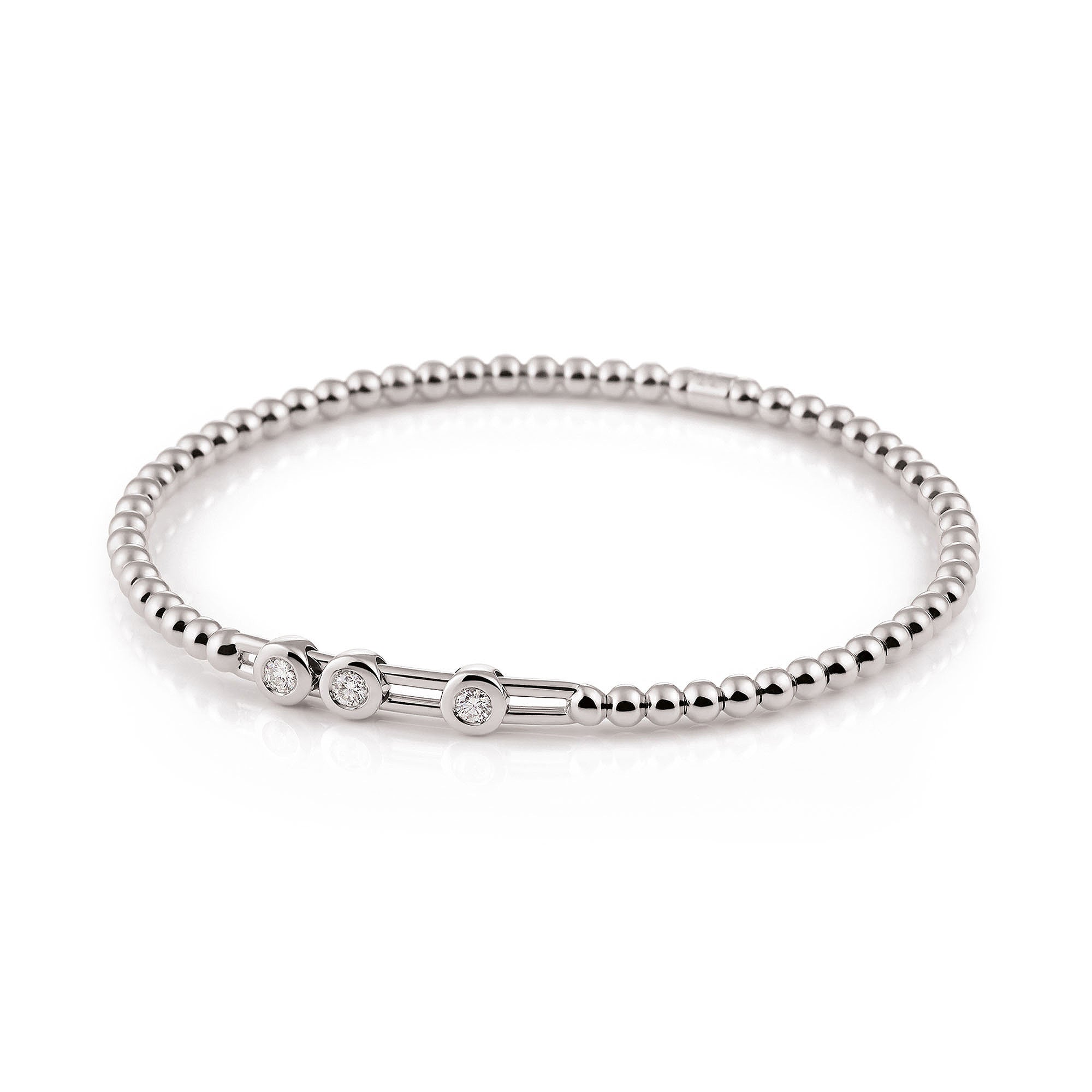 Al Coro Stretchy Armband (A707W) aus Weißgold mit Diamant