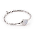 Al Coro Stretchy Armband (A981CHW) aus Weißgold mit Chalcedon