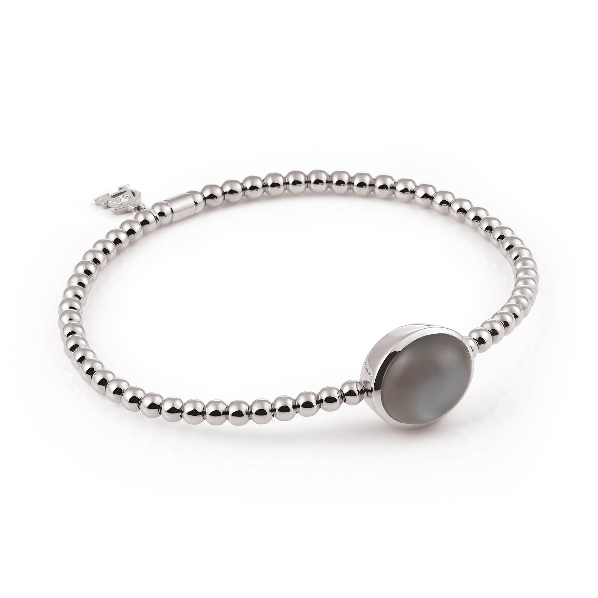 Al Coro Stretchy Armband (A981GMW) aus Weißgold mit Mondstein
