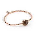 Al Coro Stretchy Armband (A981SQR) aus Roségold mit Rauchquarz