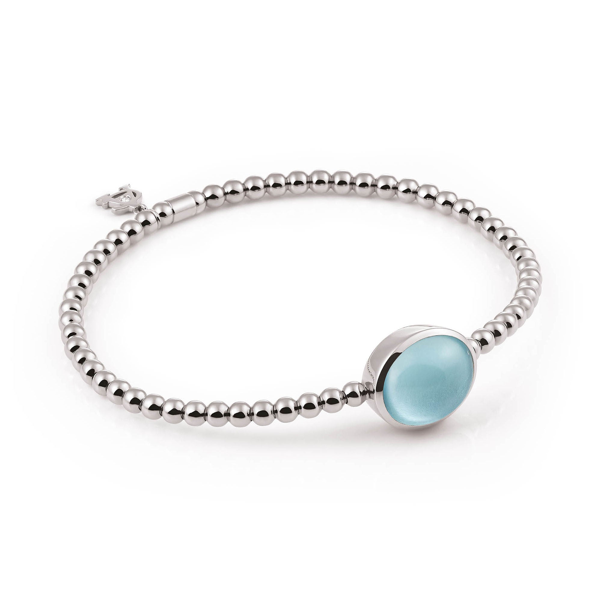 Al Coro Stretchy Armband (A981TW) aus Weißgold mit Topas