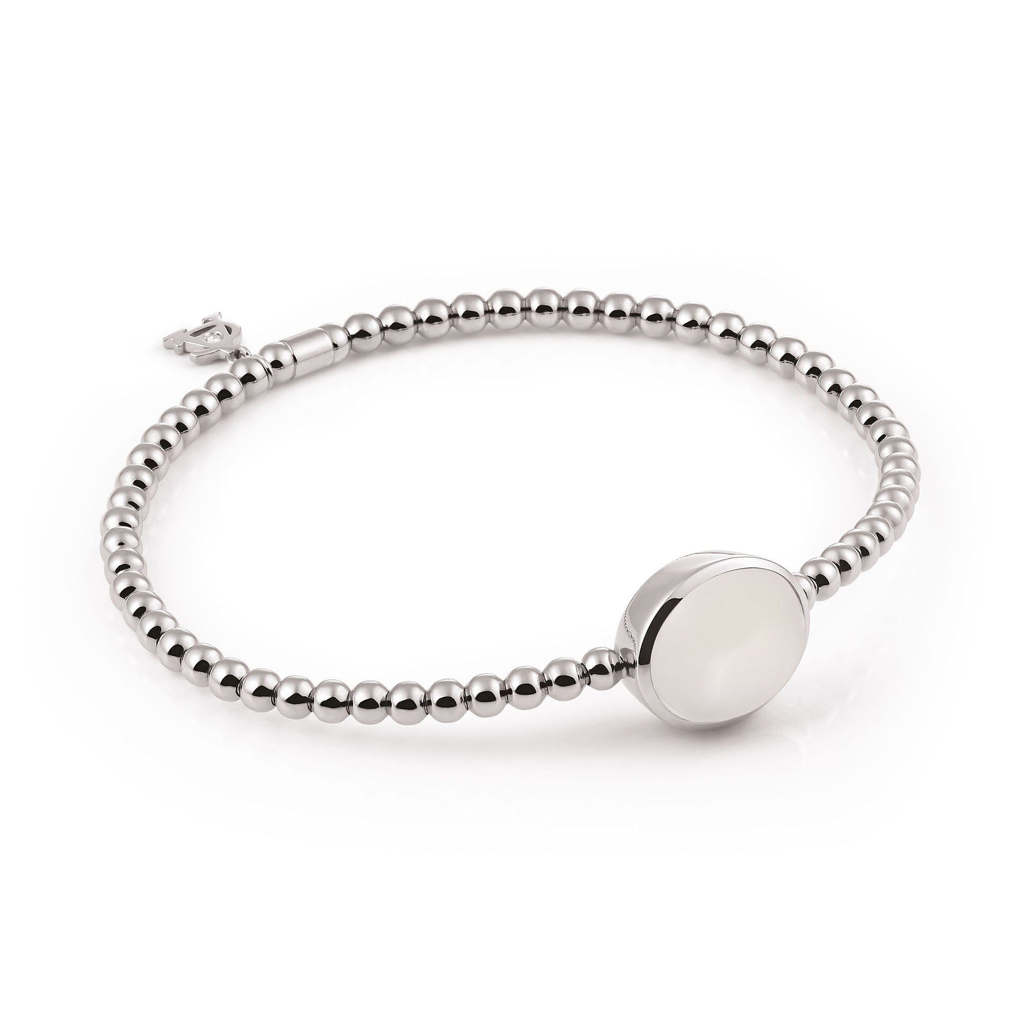 Al Coro Stretchy Armband (A981WMW) aus Weißgold mit Mondstein