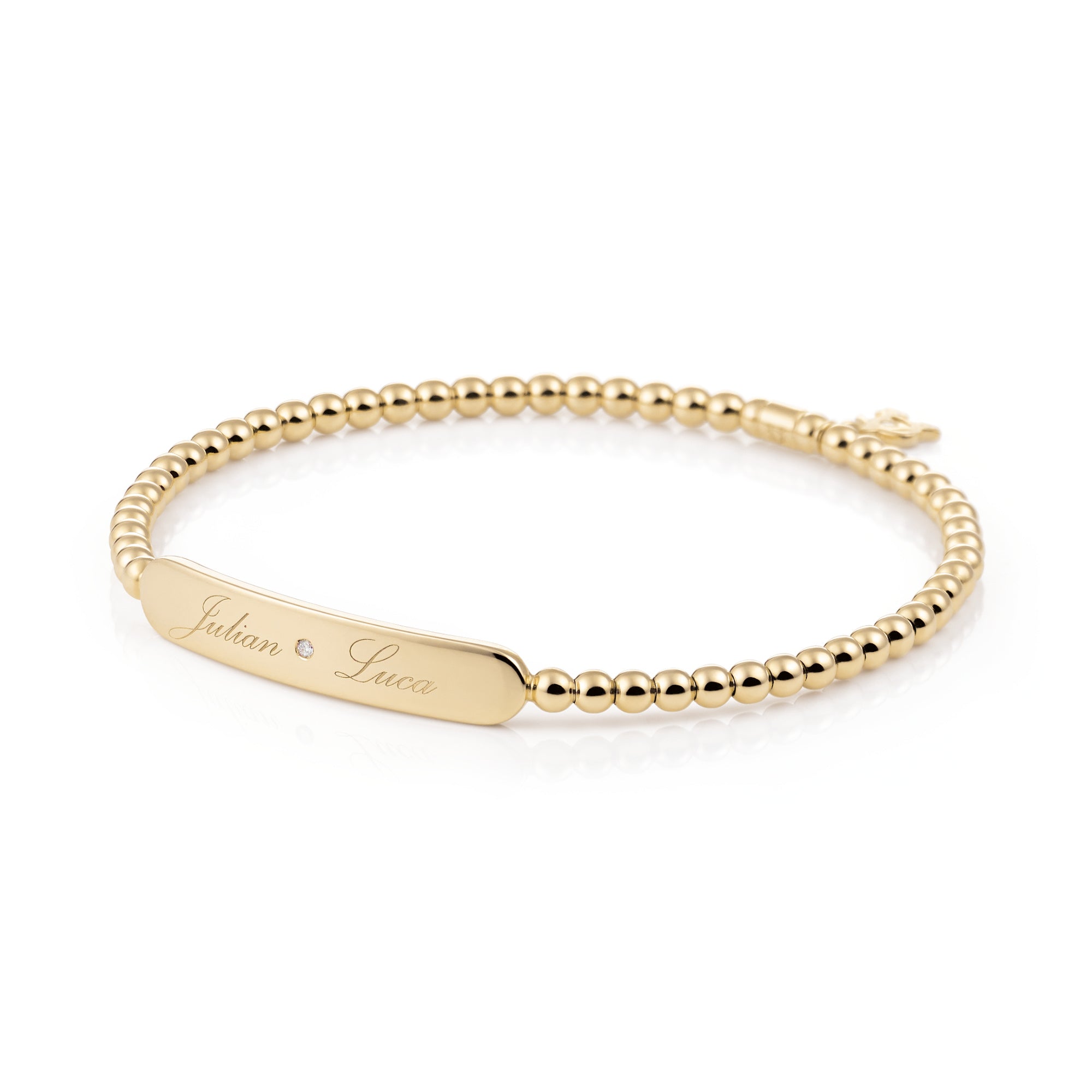 Al Coro Stretchy Armband (A992G) aus Gelbgold mit Diamant
