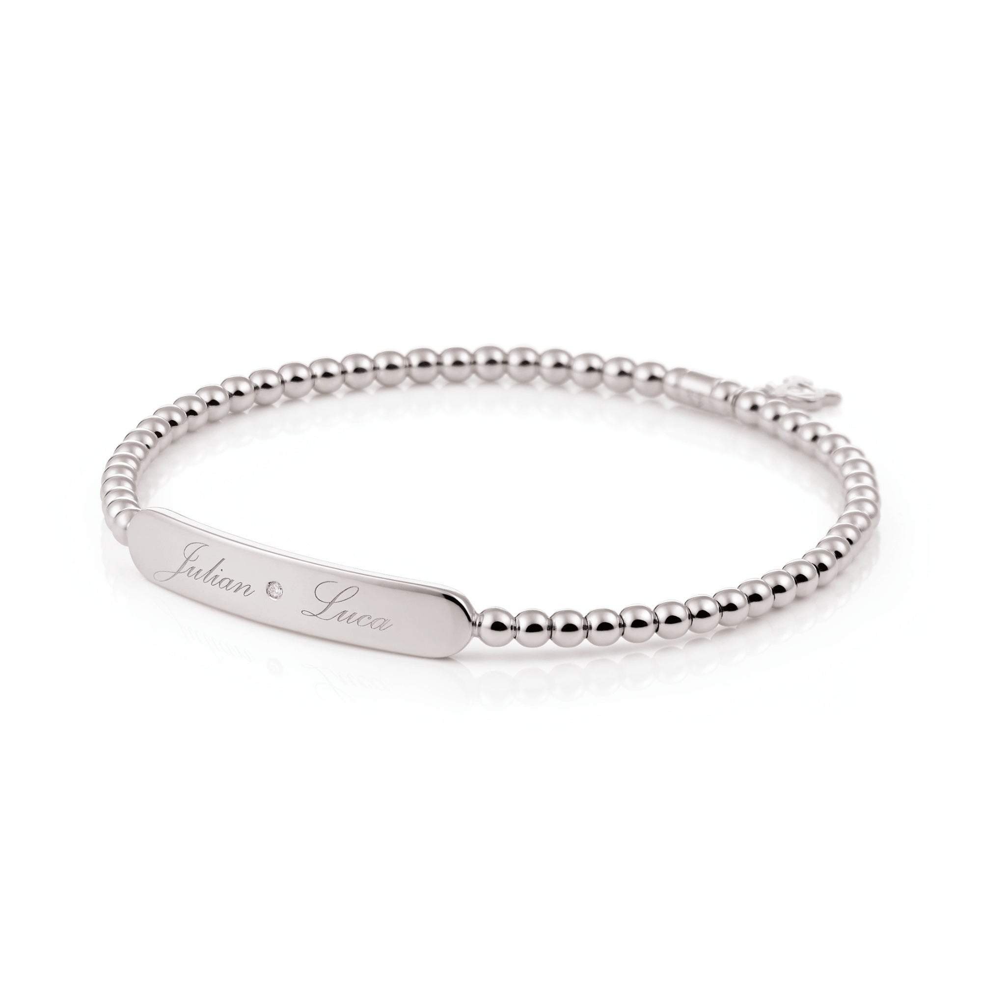 Al Coro Stretchy Armband (A992W) aus Weißgold mit Diamant