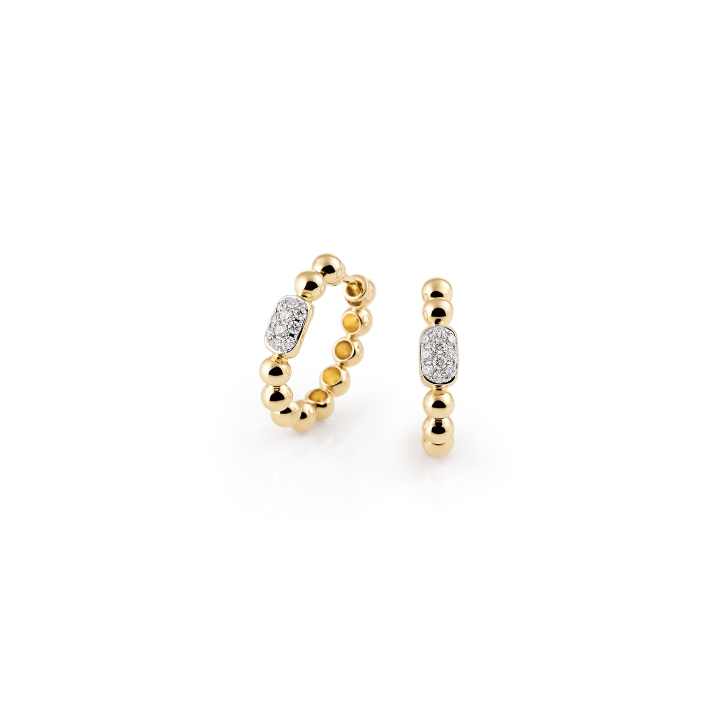 Al Coro Stretchy Creolen (NE896G) aus Bicolor-Gold mit Diamant