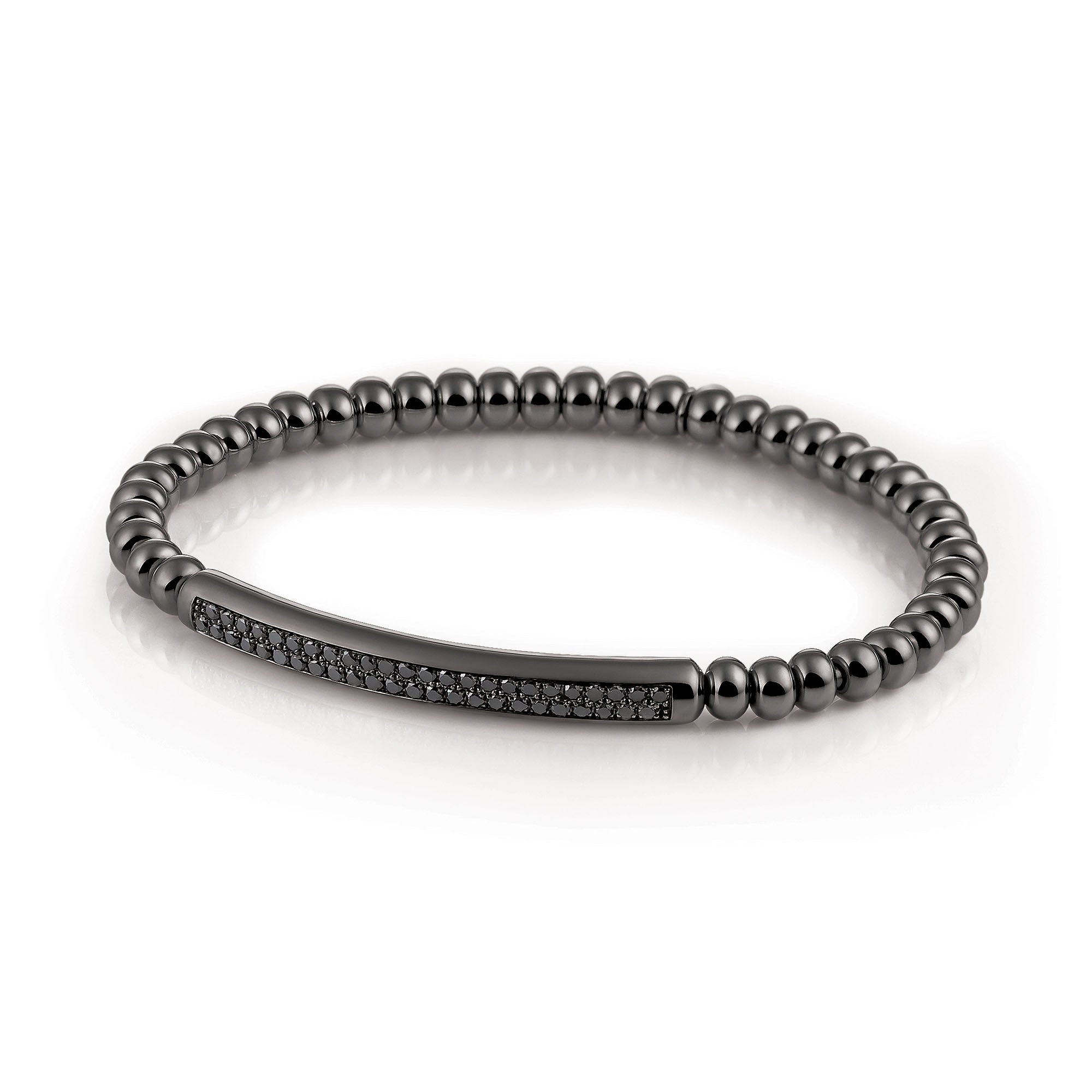 Al Coro Stretchy Men Armband (A103B20) aus Weißgold mit Saphir