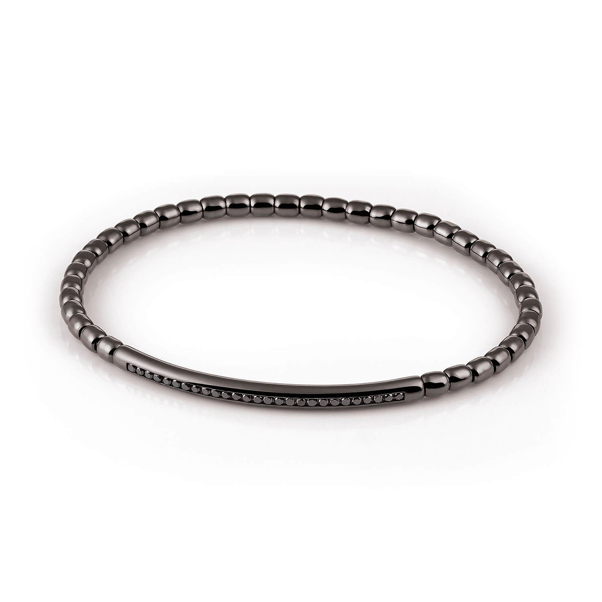 Al Coro Stretchy Men Armband (A361BB20) aus Weißgold mit Saphir