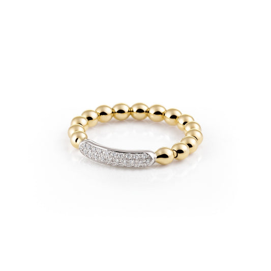 Stretchy Ring, Bicolor-Gold • Diamant von Al Coro (NRF2891G)