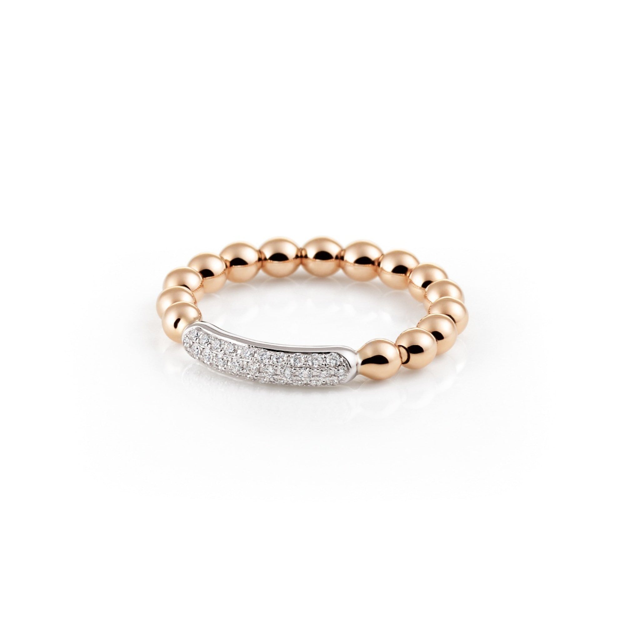 Al Coro Stretchy Ring (NRF2891R) aus Bicolor-Gold mit Diamant