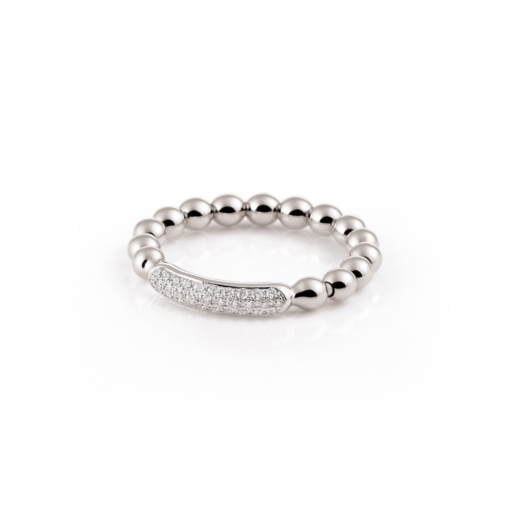 Al Coro Stretchy Ring (NRF2891W) aus Weißgold mit Diamant