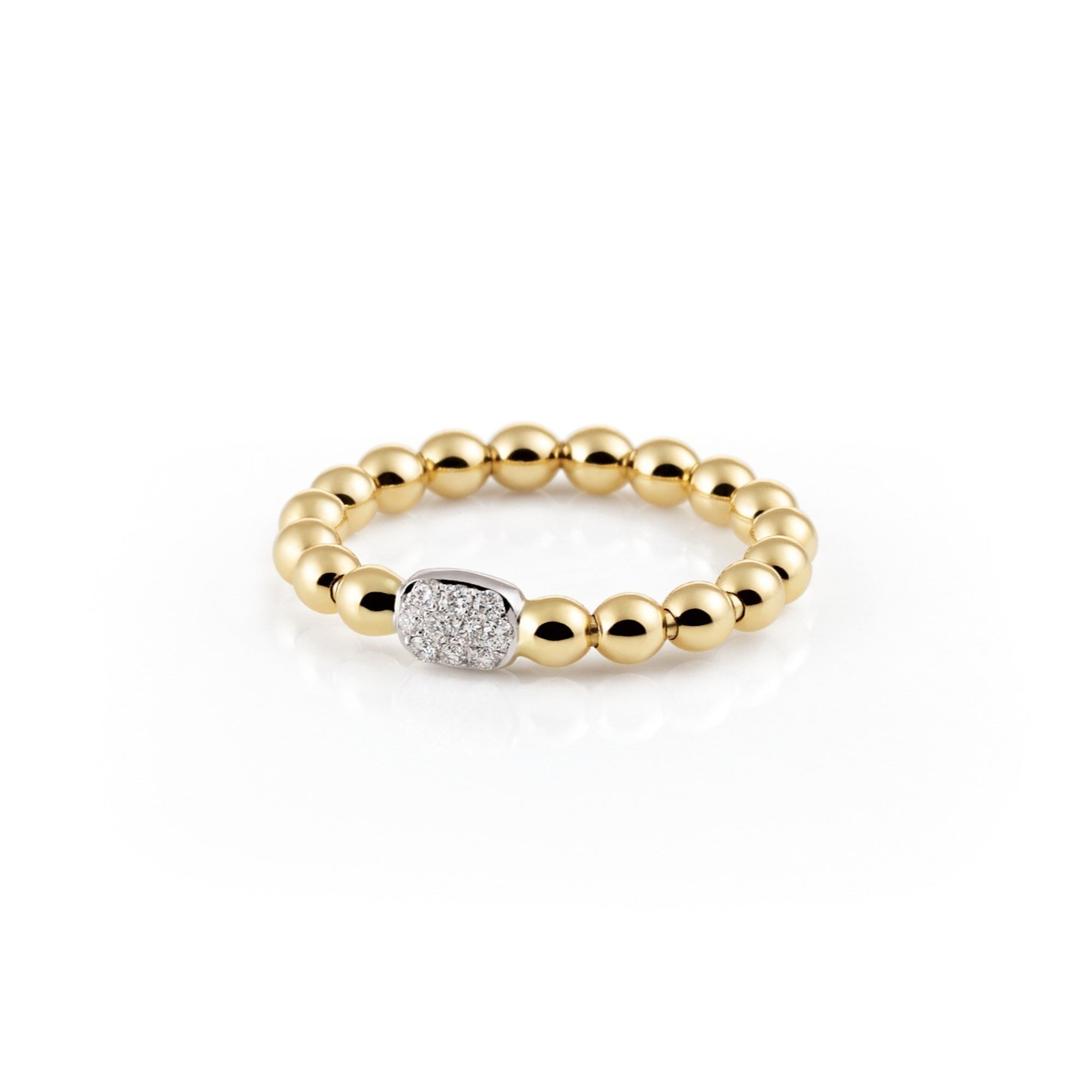 Al Coro Stretchy Ring (NRF2893G) aus Gelbgold mit Diamant
