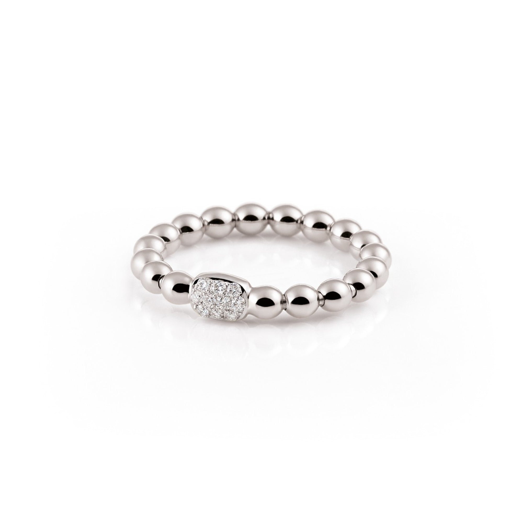 Al Coro Stretchy Ring (NRF2893W) aus Weißgold mit Diamant