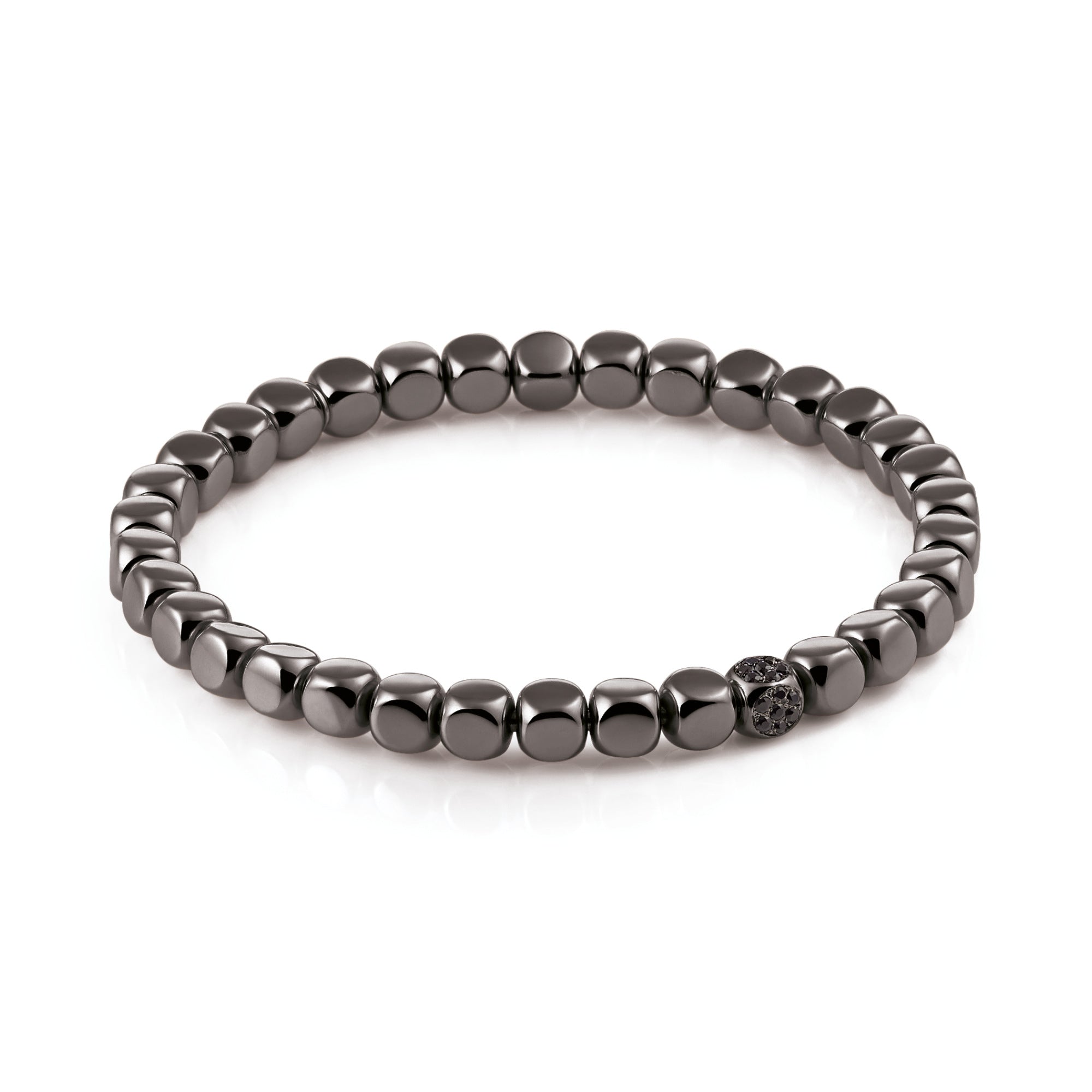 Al Coro Stretchy Uomo Armband (A038BB20) aus Weißgold mit Diamant und Saphir