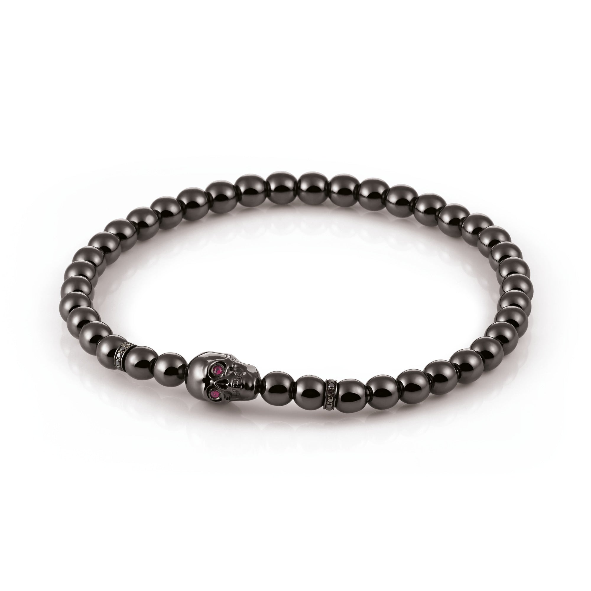 Al Coro Stretchy Uomo Armband (A236B18) aus Weißgold mit Diamant und Rubin