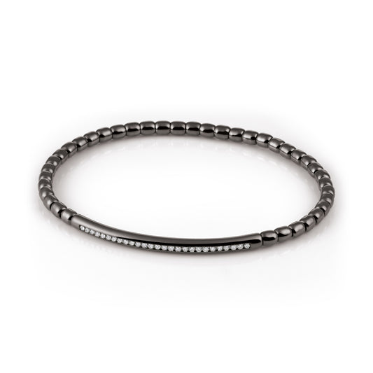 Stretchy Uomo Armband, Weißgold • Diamant von Al Coro (A361BW)