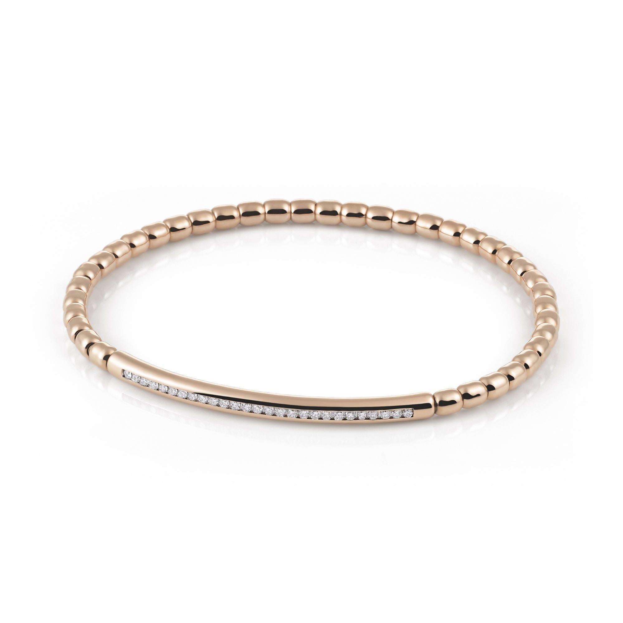 Al Coro Stretchy Uomo Armband (A361R) aus Roségold mit Diamant