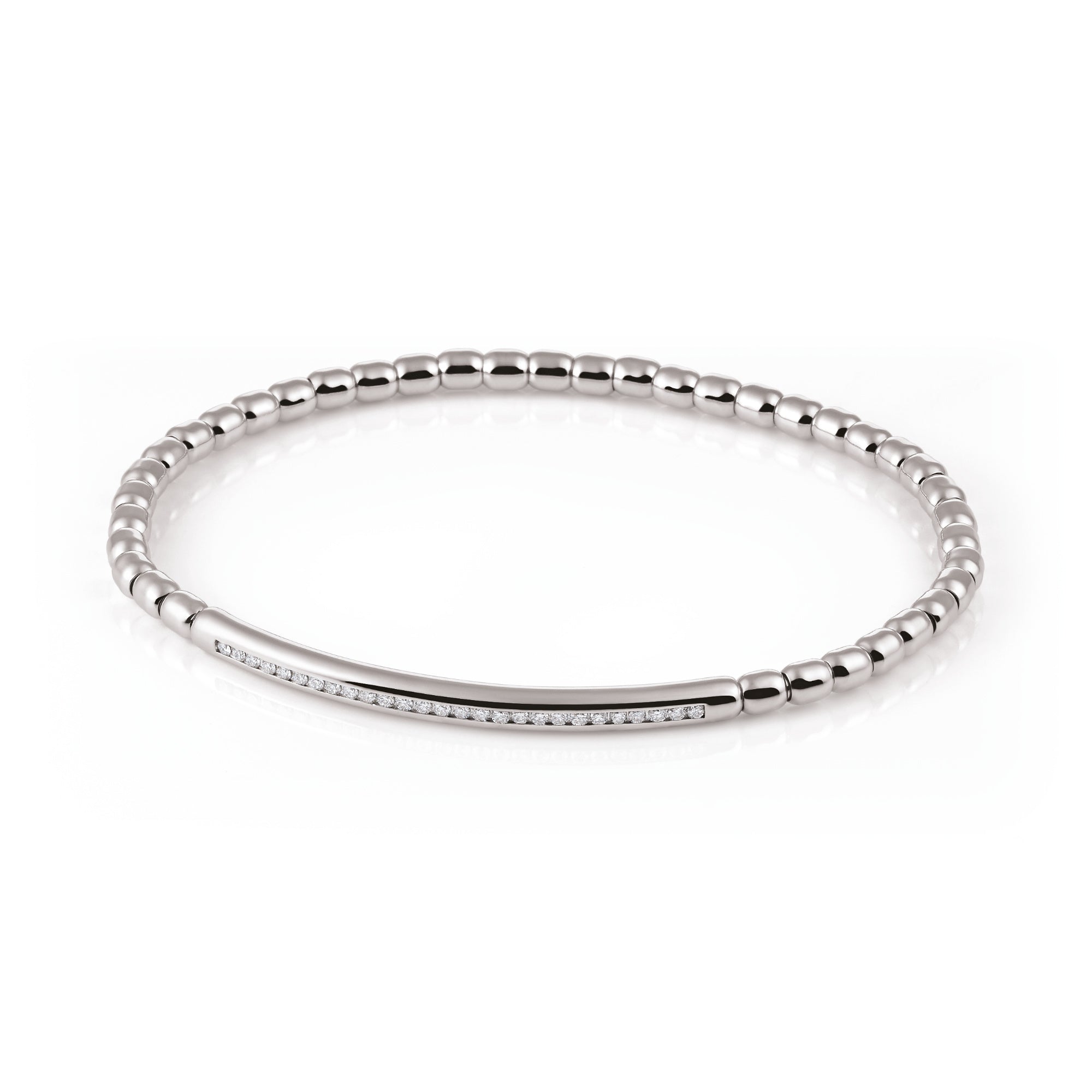 Al Coro Stretchy Uomo Armband (A361W20) aus Weißgold mit Diamant