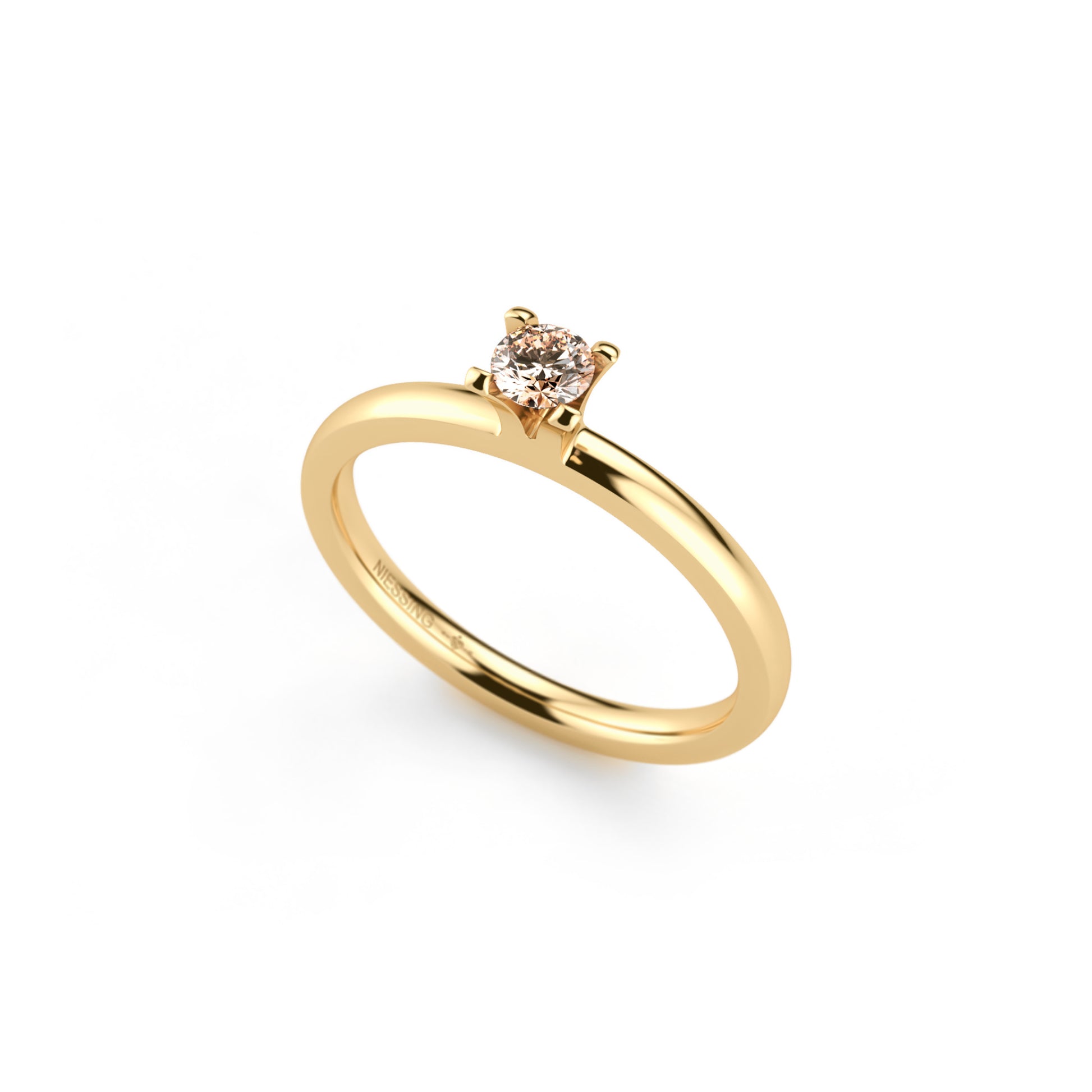 Amatis 4 Krappen Ring • Diamant von Niessing (N331960-0.16ct-cinnamon-gloss-cy)
