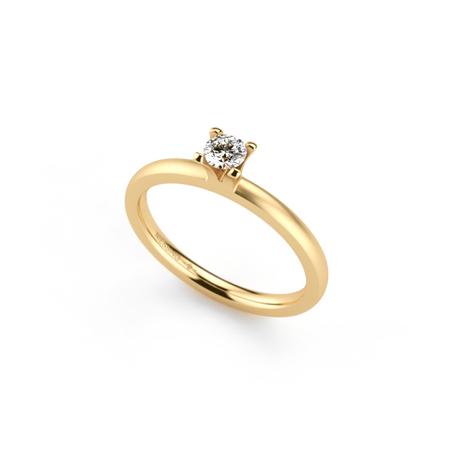 Amatis 4 Krappen Ring • Diamant von Niessing (N331960-0.16ct-top-wesselton-satin-cy)