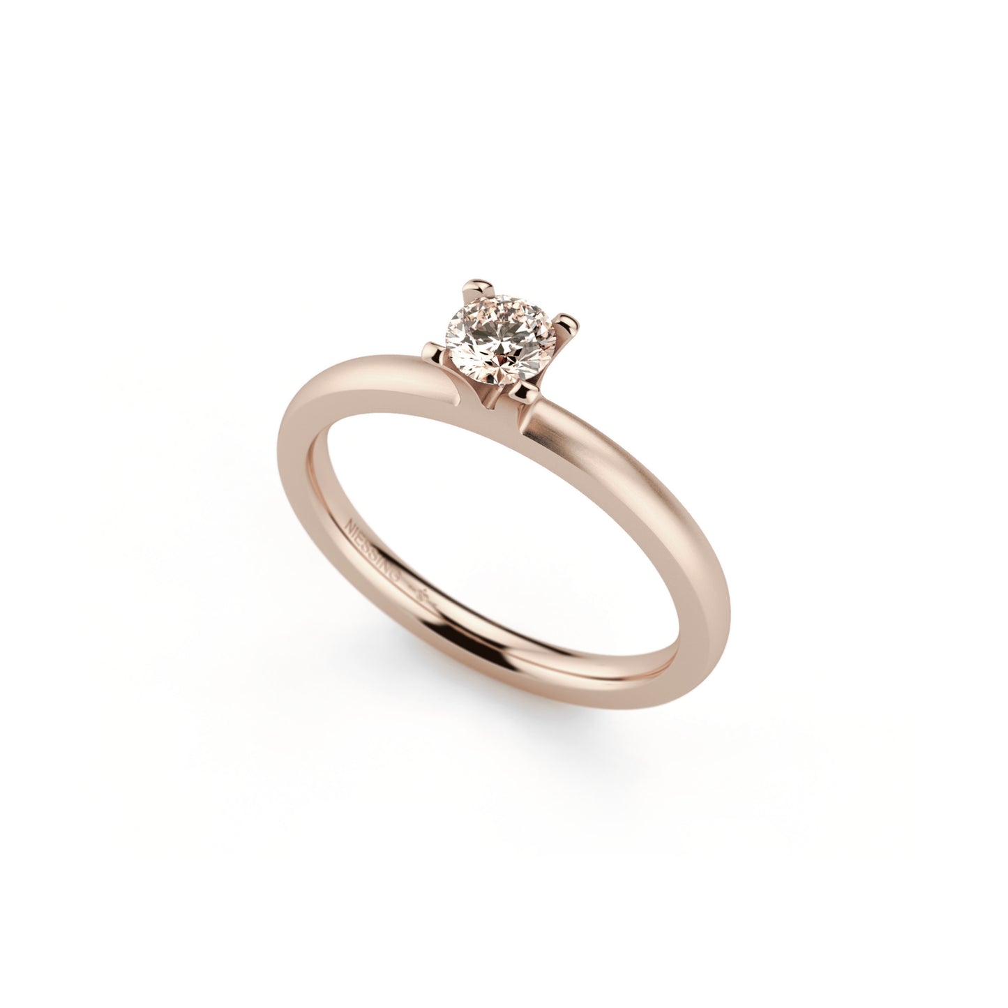 Amatis 4 Krappen Ring • Diamant von Niessing (N331960-0.23ct-cinnamon-satin-rw)