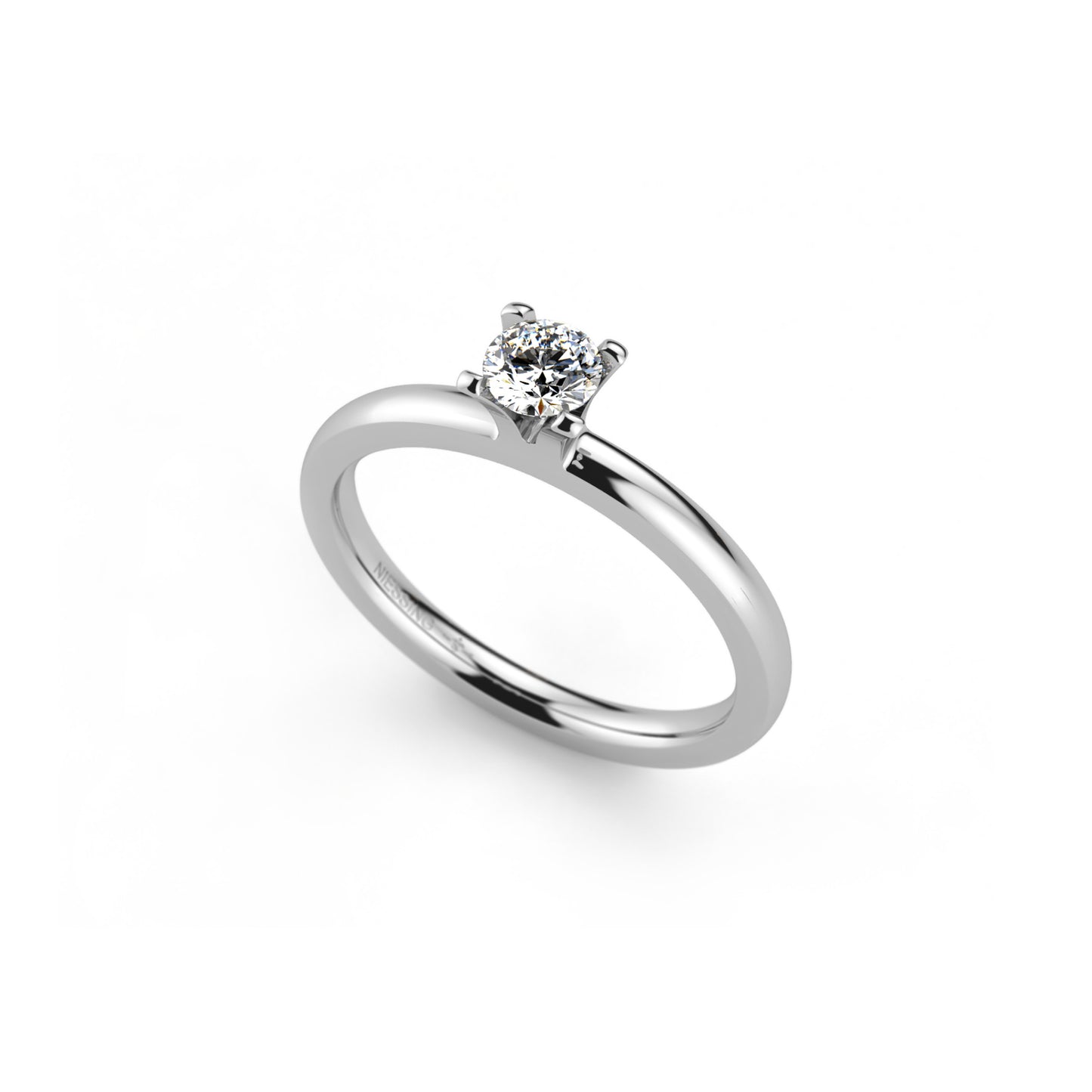 Amatis 4 Krappen Ring, Platin • Diamant von Niessing (N331960-0.23ct-top-wesselton-gloss-pt)