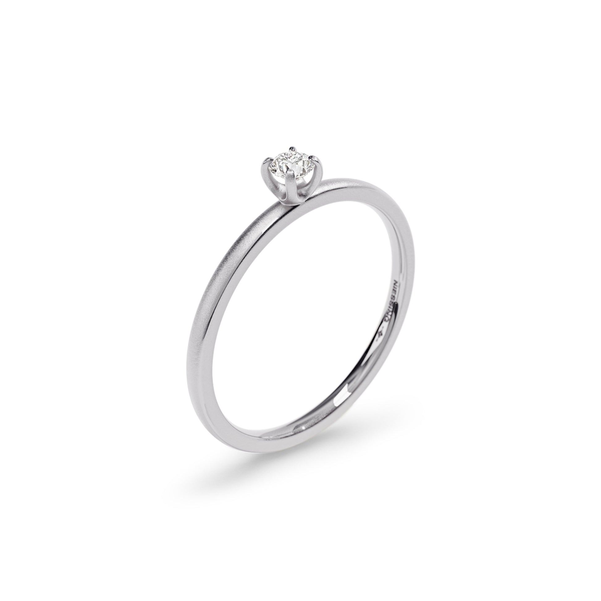Amatis Fine C Ring, Platin • Diamant von Niessing (N381961-0.08ct-satin-pt)