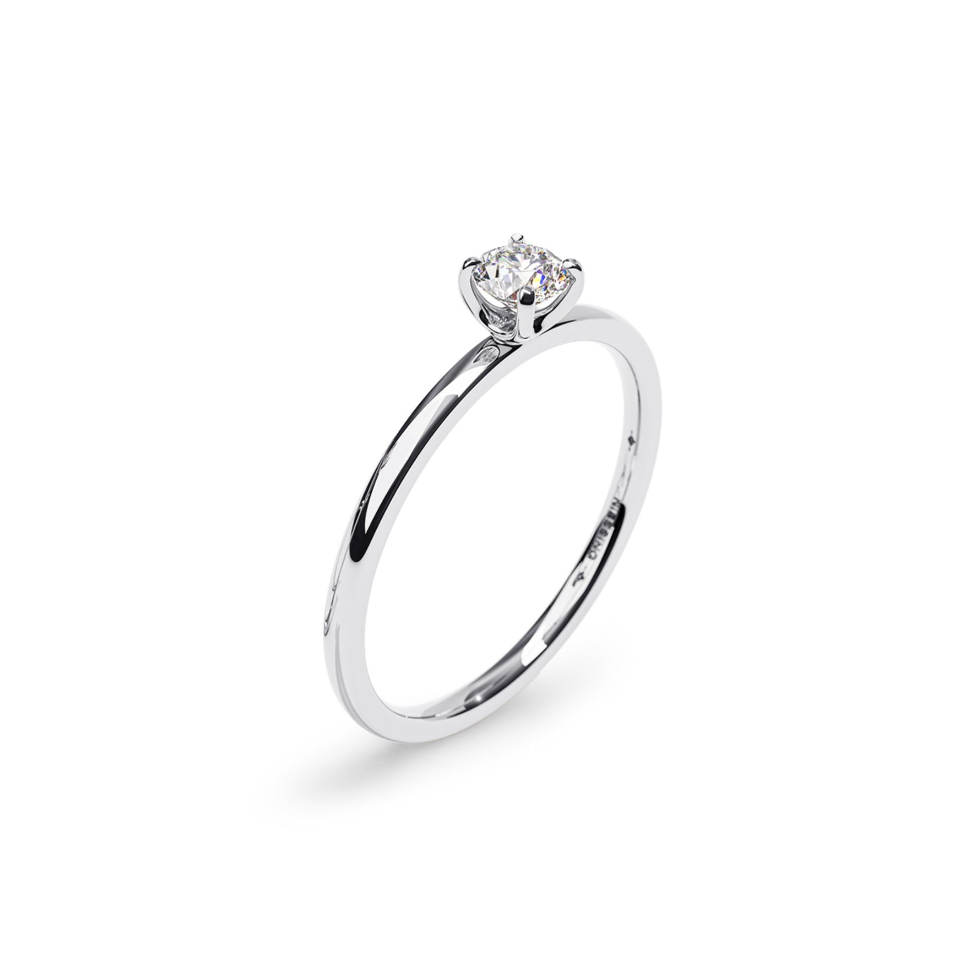 Amatis Fine C Ring, Platin • Diamant von Niessing (N381961-0.18ct-gloss-pt)