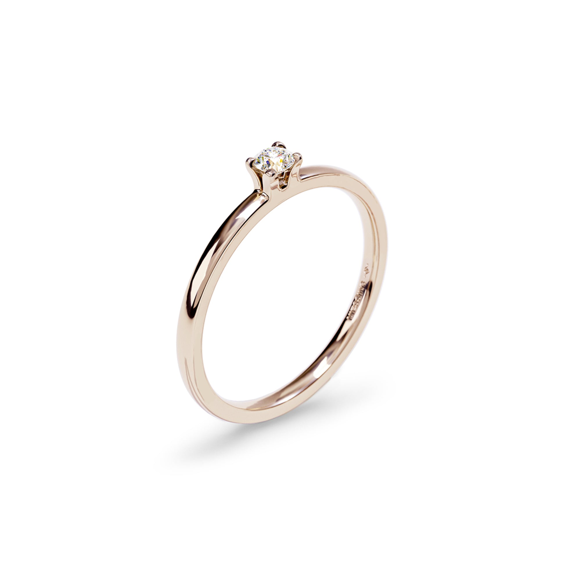 Amatis Fine Ring • Diamant von Niessing (N381964-0.08ct-gloss-rw)