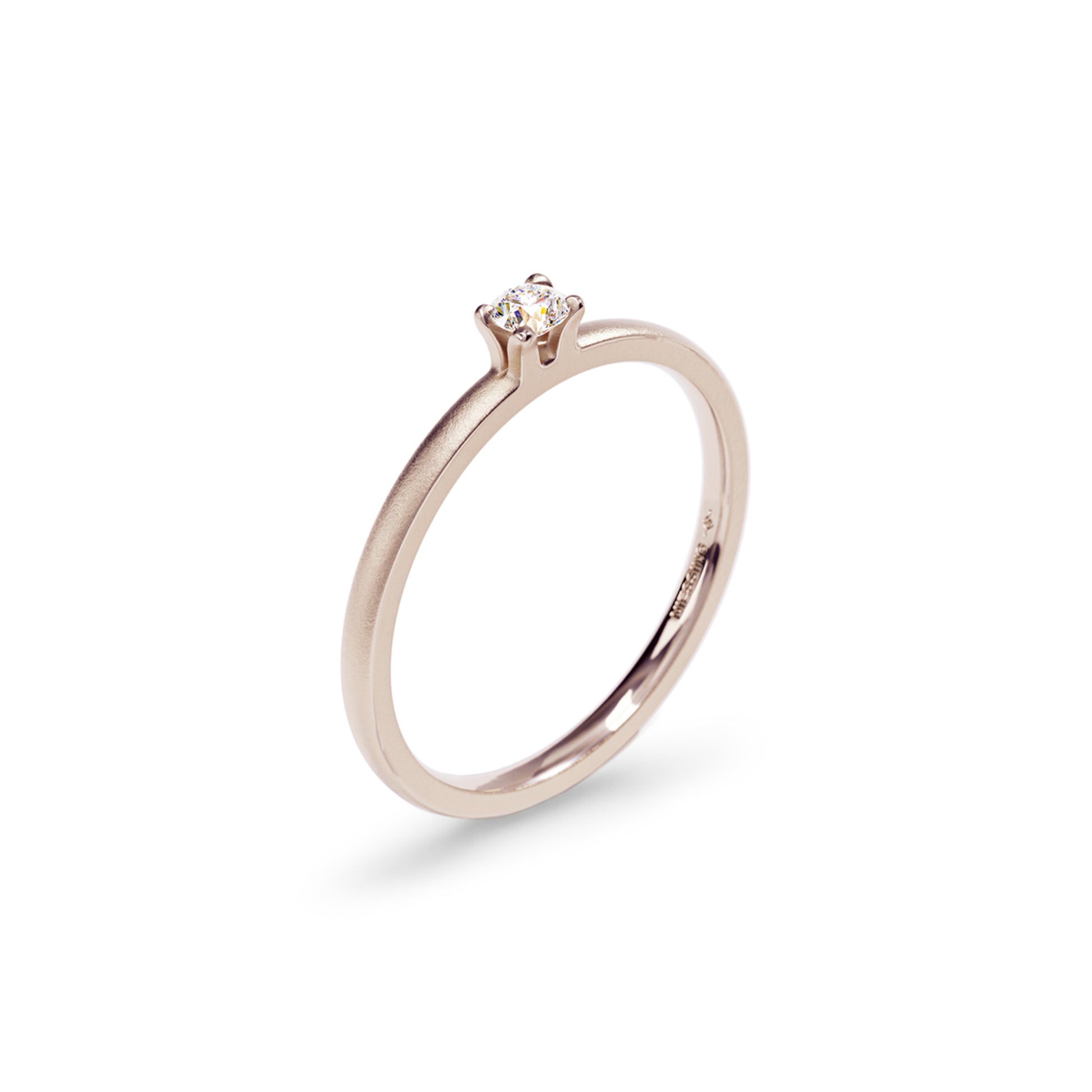 Amatis Fine Ring • Diamant von Niessing (N381964-0.08ct-satin-rw)