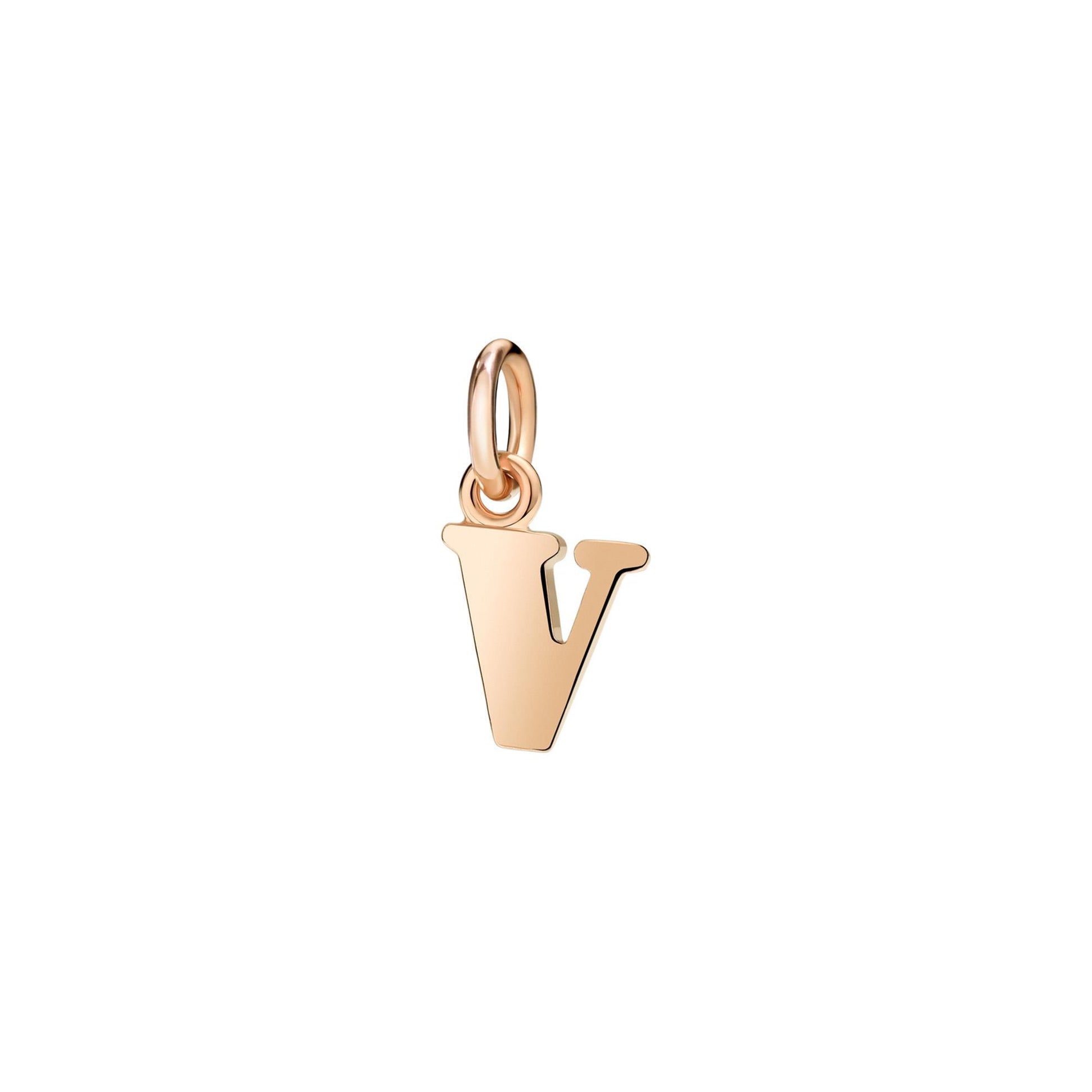 Anhänger Buchstabe V, Roségold von DoDo (DMB2025-LETVL-0009R)