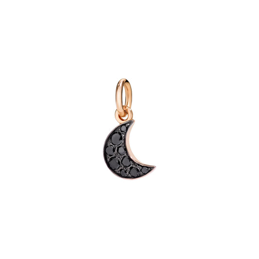 Anhänger Mond „Precious“, Roségold • Diamant von DoDo (DMB6006-MOONS-DBK9R)