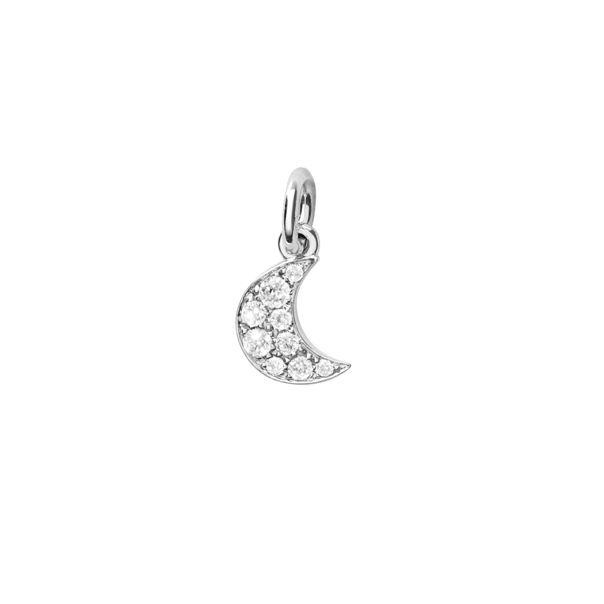 Anhänger Mond „Precious“, Weißgold • Diamant von DoDo (DMB9032-MOONS-DB0OB)