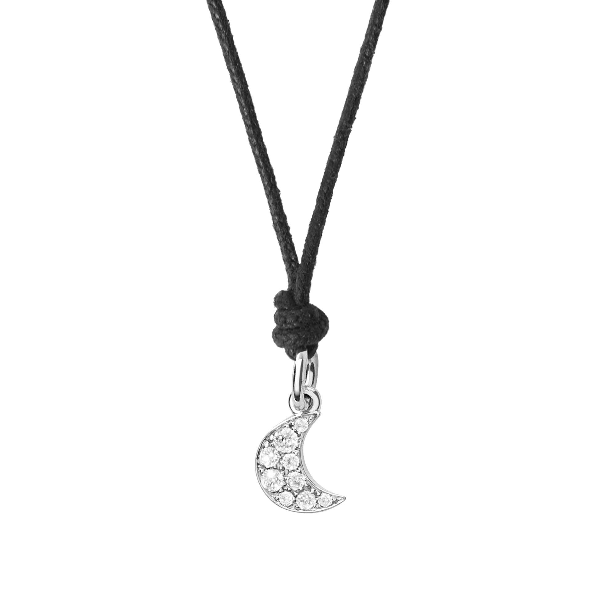 Anhänger Mond „Precious“, Weißgold • Diamant von DoDo (DMB9032-MOONS-DB0OB)