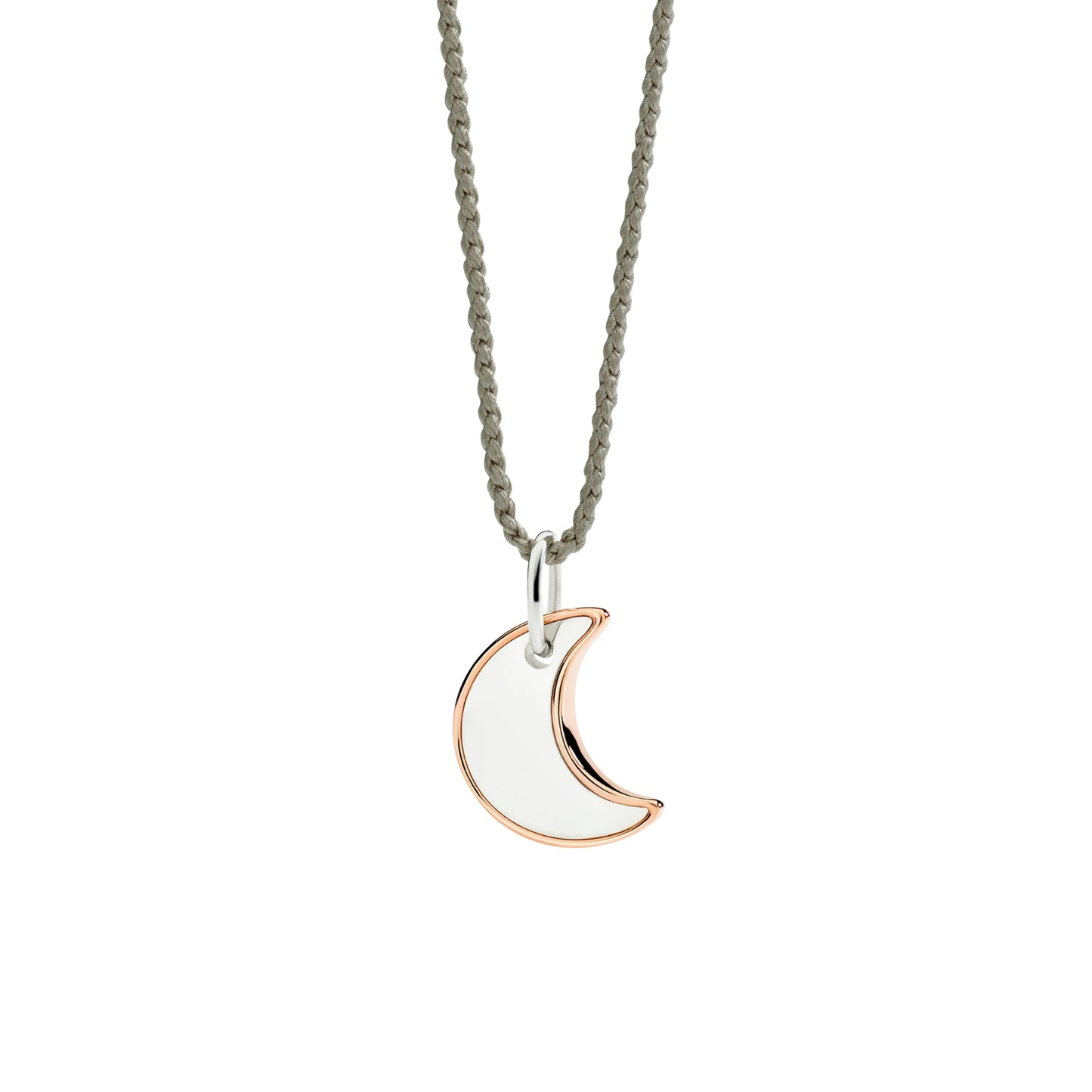 Anhänger Mond XL aus Silber und Roségold von DoDo (DMC5022-MOONL-0009A)