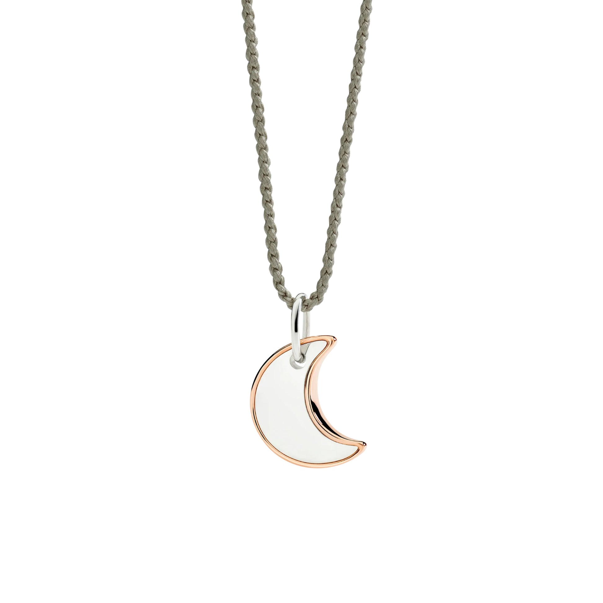 Anhänger Mond XL aus Silber und Roségold von DoDo (DMC5022-MOONL-0009A)