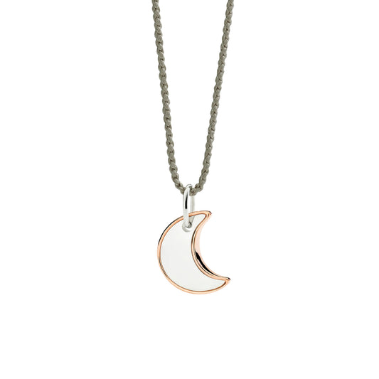 Anhänger Mond XL aus Silber und Roségold von DoDo (DMC5022-MOONL-0009A)